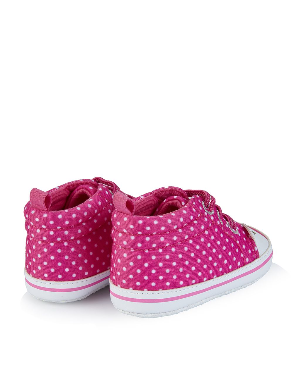 βρεφικά παπούτσια αγκαλιάς ροζ με πουά για κορίτσι - Prénatal