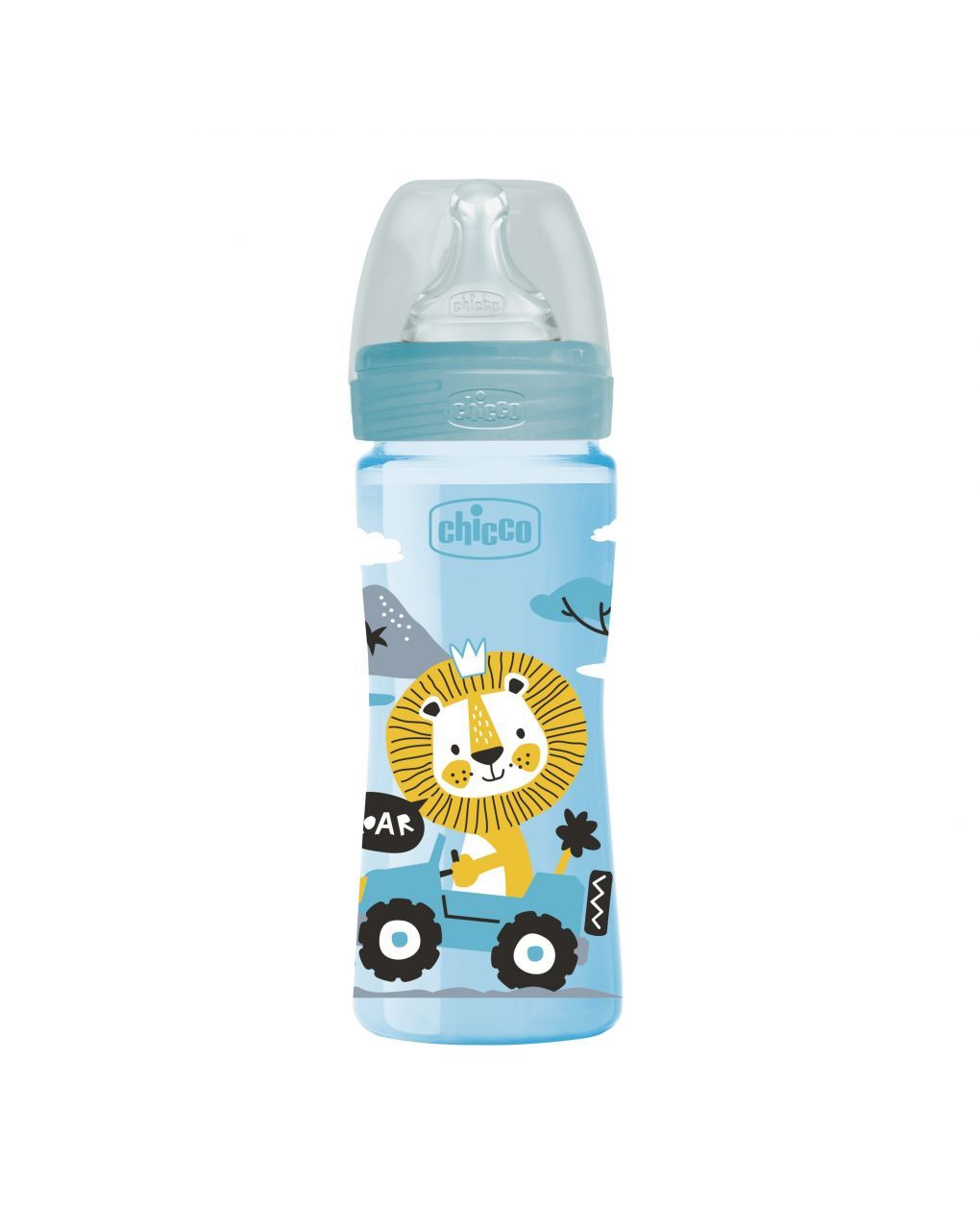 Chicco πλαστικό μπιμπερό well being 250ml μέτριας ροής 2m+ σιελ a60-28623-20 - Chicco