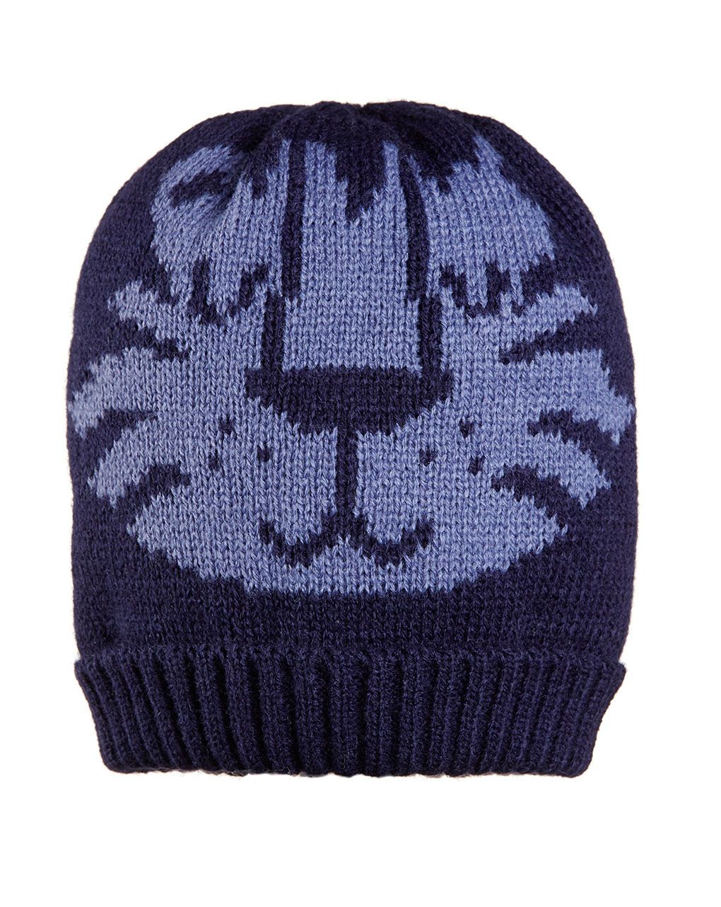 σκουφί μπλε με αρκούδα για αγόρι