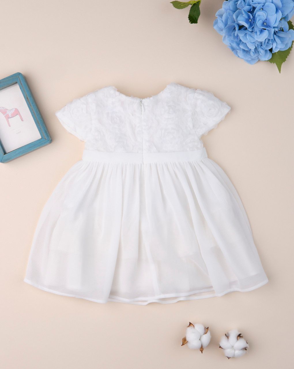 φόρεμα λευκό με τούλι για κορίτσι 647571 - Prénatal