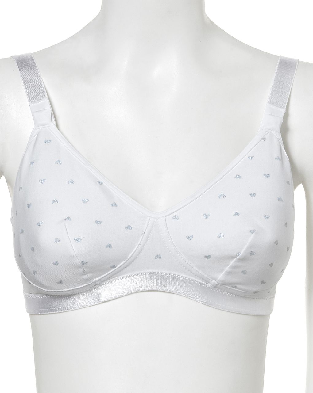 γυναικείο σουτιέν θηλασμού λευκό με καρδούλες cup c