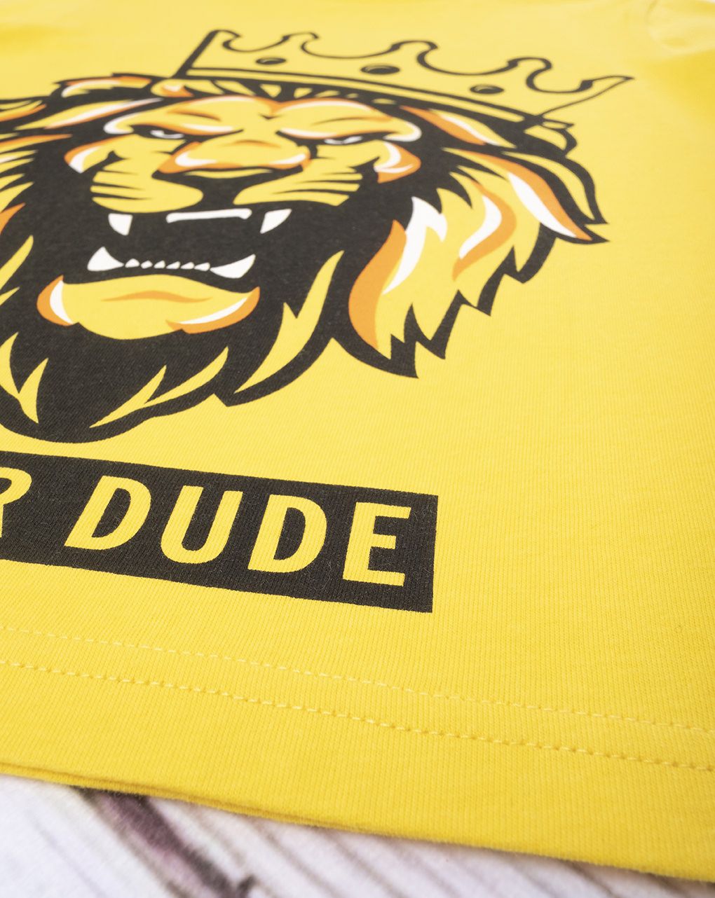 παιδικό σετ t-shirt και βερμούδα με λιοντάρι για αγόρι - Prénatal