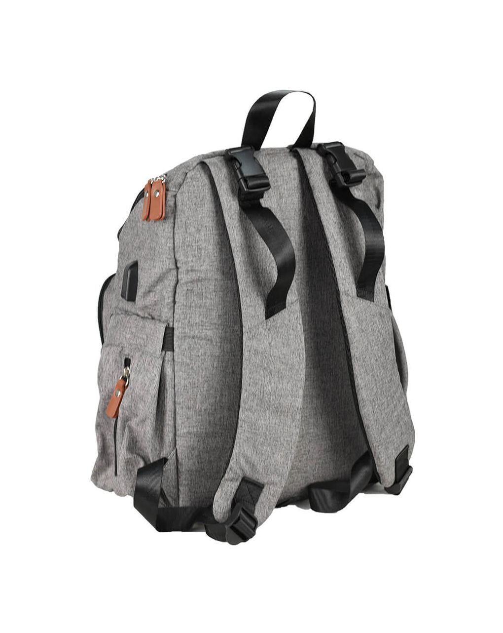 Bebe stars τσάντα πλάτης – αλλαξιέρα με usb grey - Bebe Stars