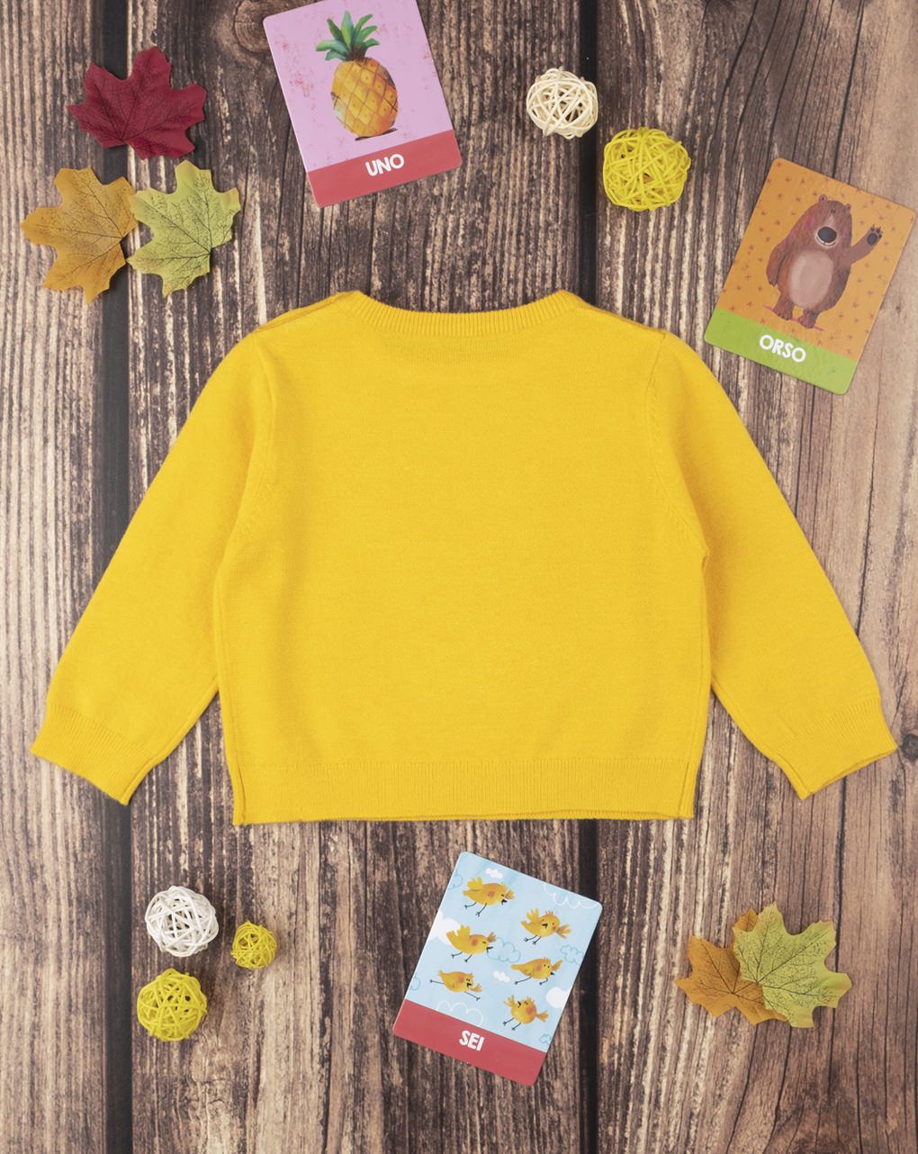 πουλόβερ με αρκουδάκι κίτρινο για κορίτσι - Prénatal