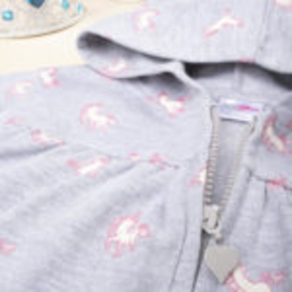 ζακέτα φόρμας γκρι με μονόκερους για κορίτσι - Prénatal