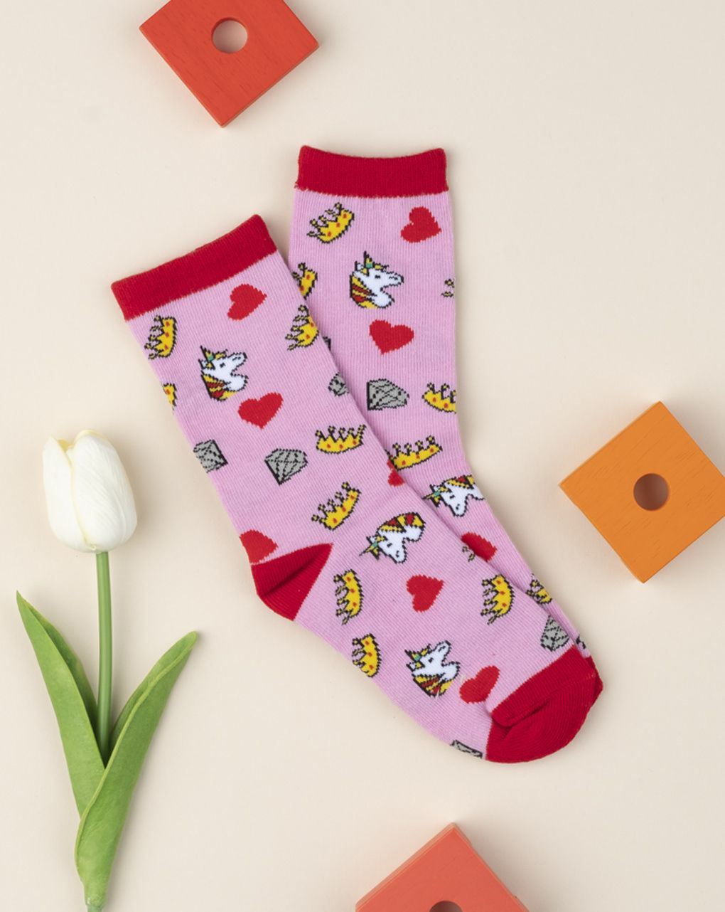 κάλτσες αντιολισθητικές με μονόκερο για κορίτσι - Prénatal