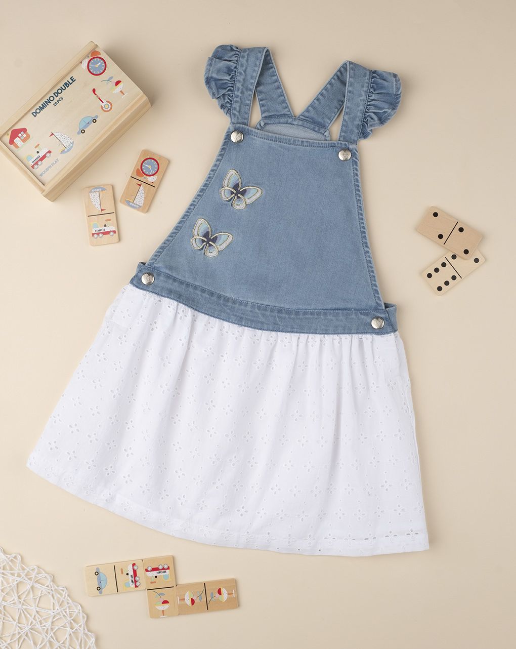 παιδική τζιν σαλοπέτα-φόρεμα για κορίτσι - Prénatal