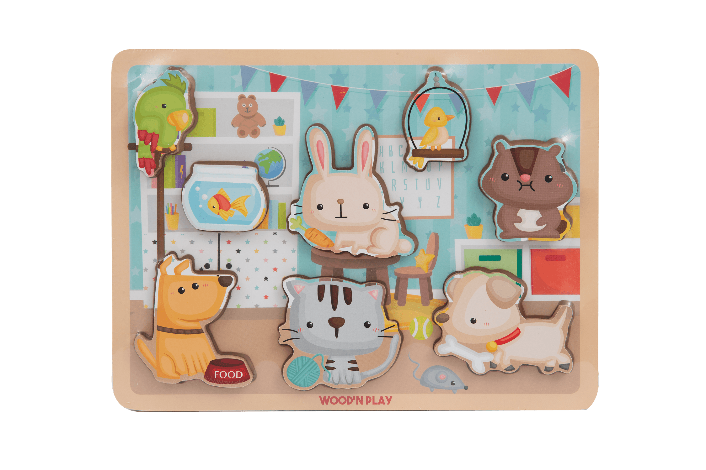 Wood n' play ξύλινα παζλ 3d (6 σχέδια) prg00430 - Wood'N Play