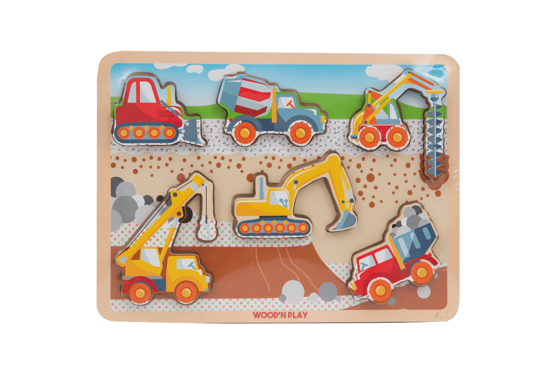Wood n' play ξύλινα παζλ 3d (6 σχέδια) prg00430 - Wood'N Play