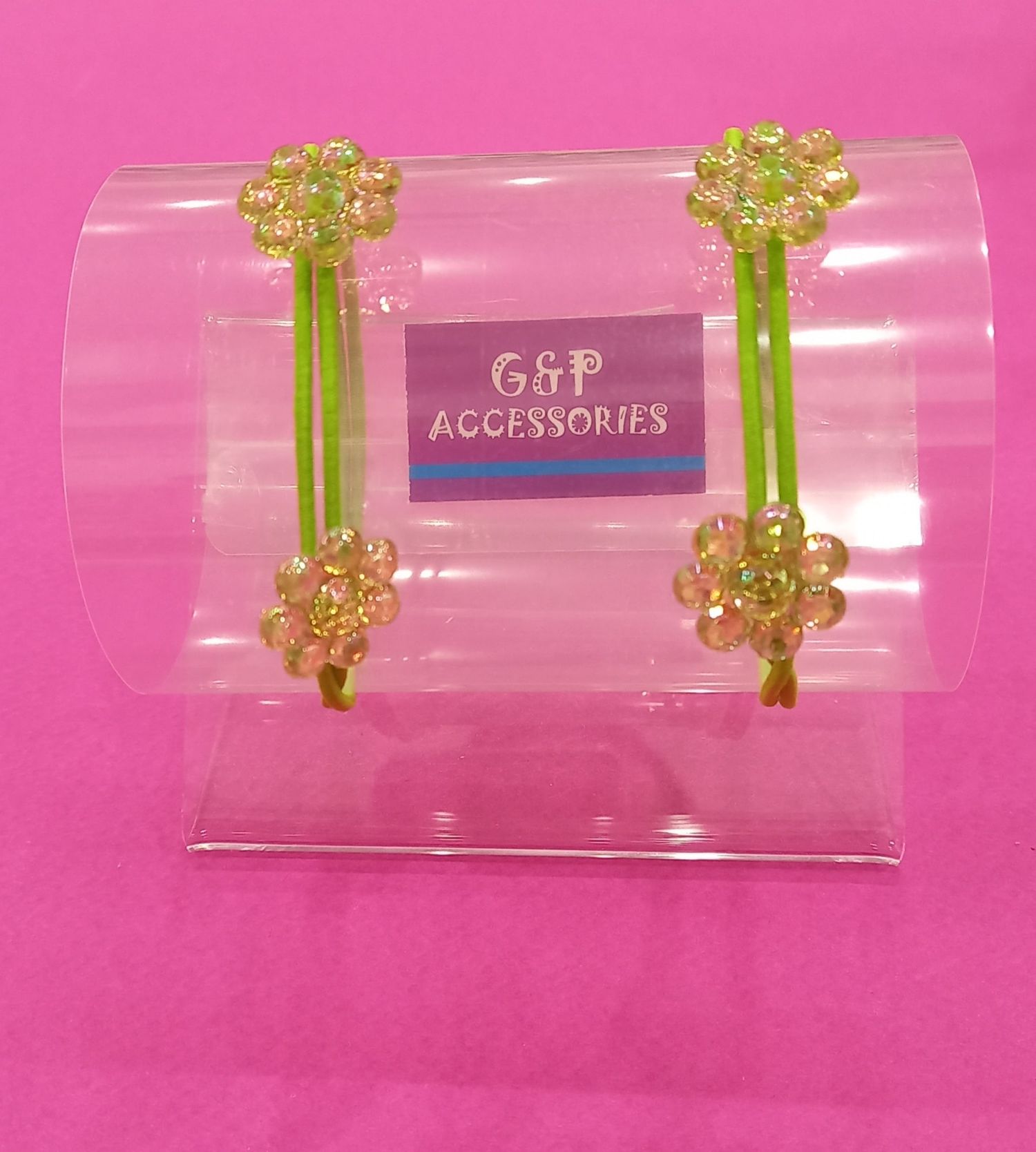 λαστιχάκι λουλούδι για κορίτσι σετ των 2 - 6 σχέδια - G&P Accessories