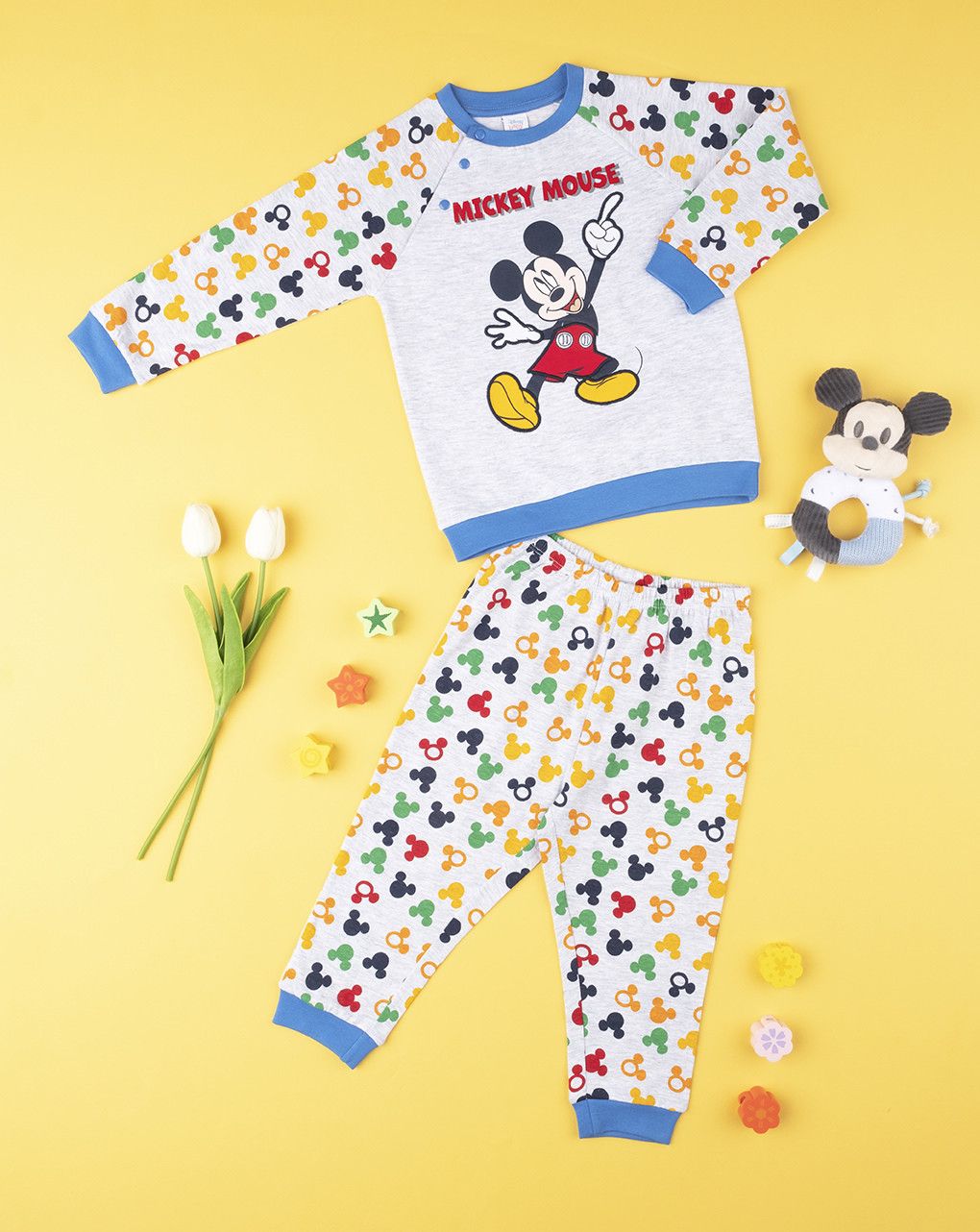πιτζάμα γκρι με τον mickey για αγόρι - Prénatal