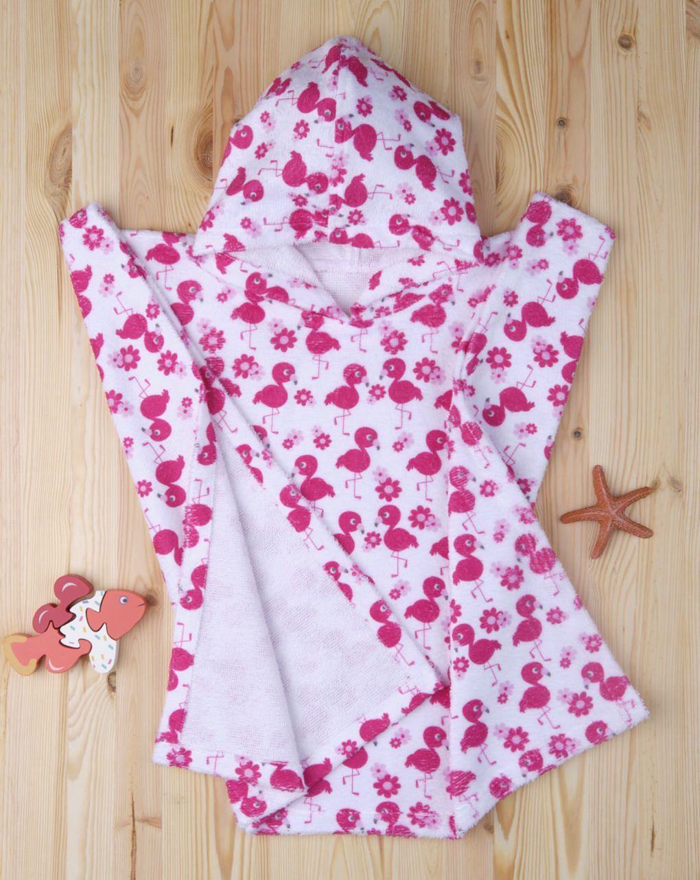 πόντσο θαλάσσης με φλαμίνγκο για κορίτσι - Prénatal