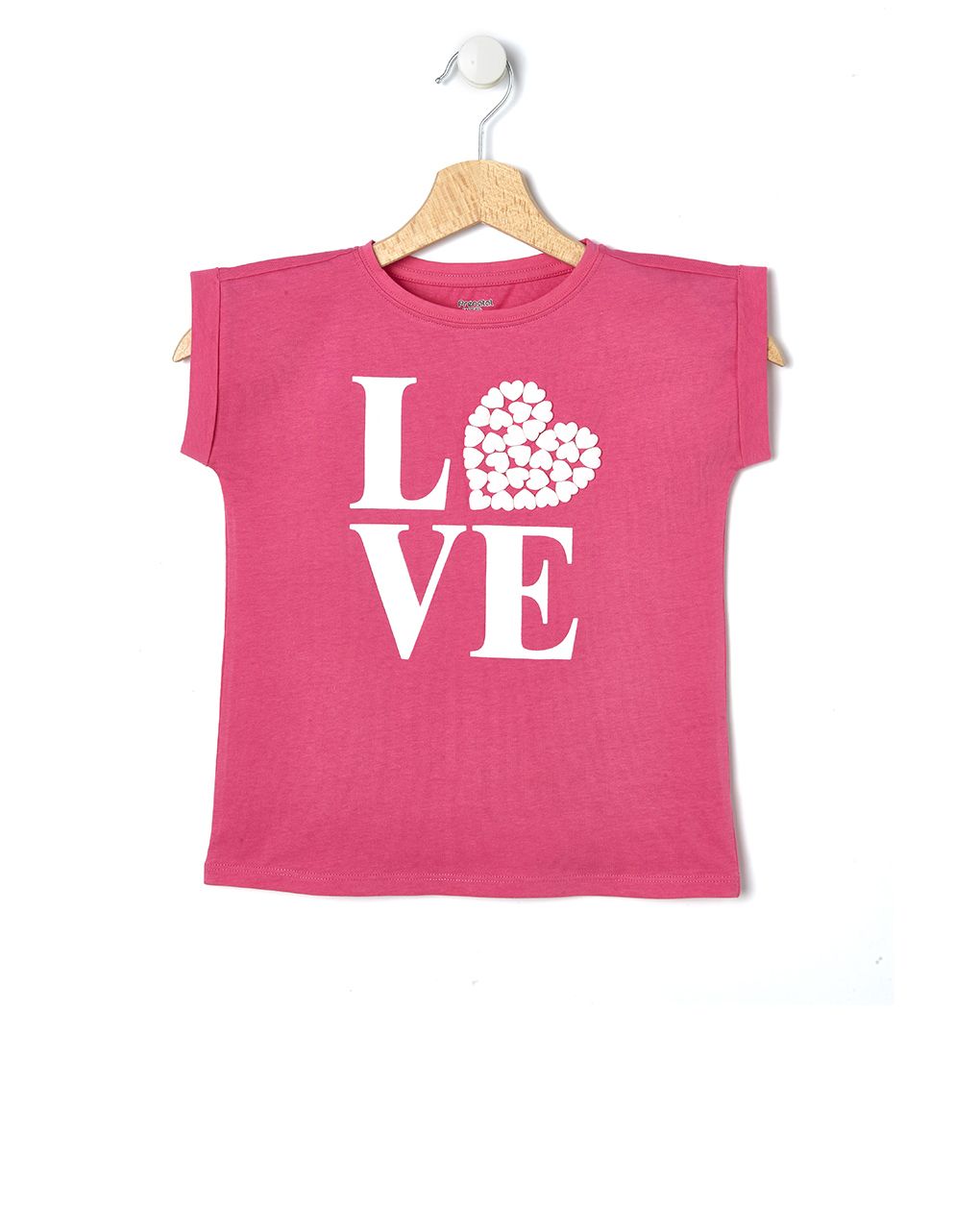 T-shirt jersey φούξια με στάμπα μεγ.8-9/9-10 ετών για κορίτσι - Prénatal