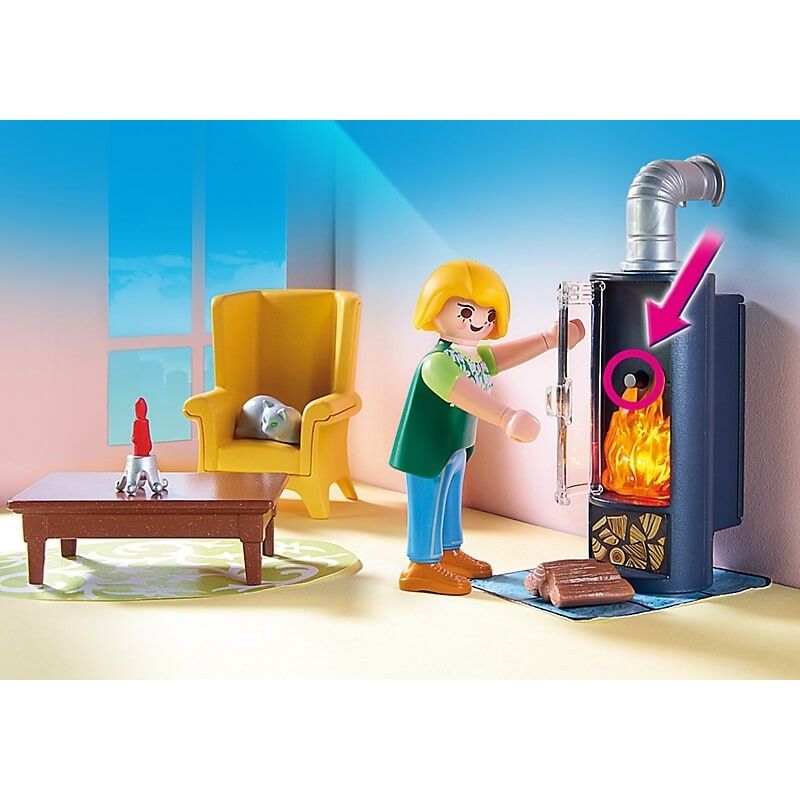 Playmobil dollhouse σαλόνι με τζάκι 5308 - Playmobil, Playmobil Dollhouse
