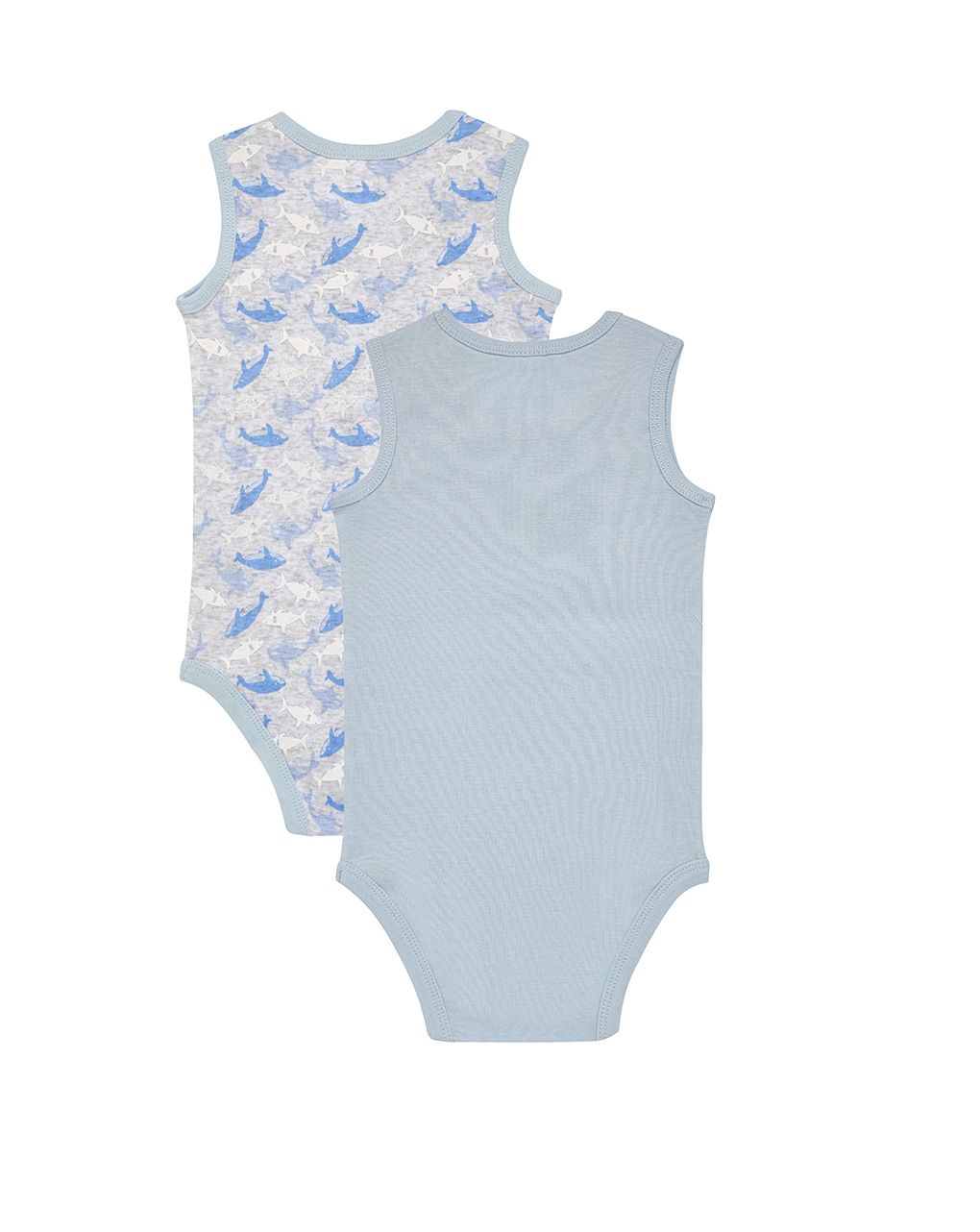 κορμάκι αμάνικο πακέτο χ2 με ψαράκια για αγόρι - Prénatal