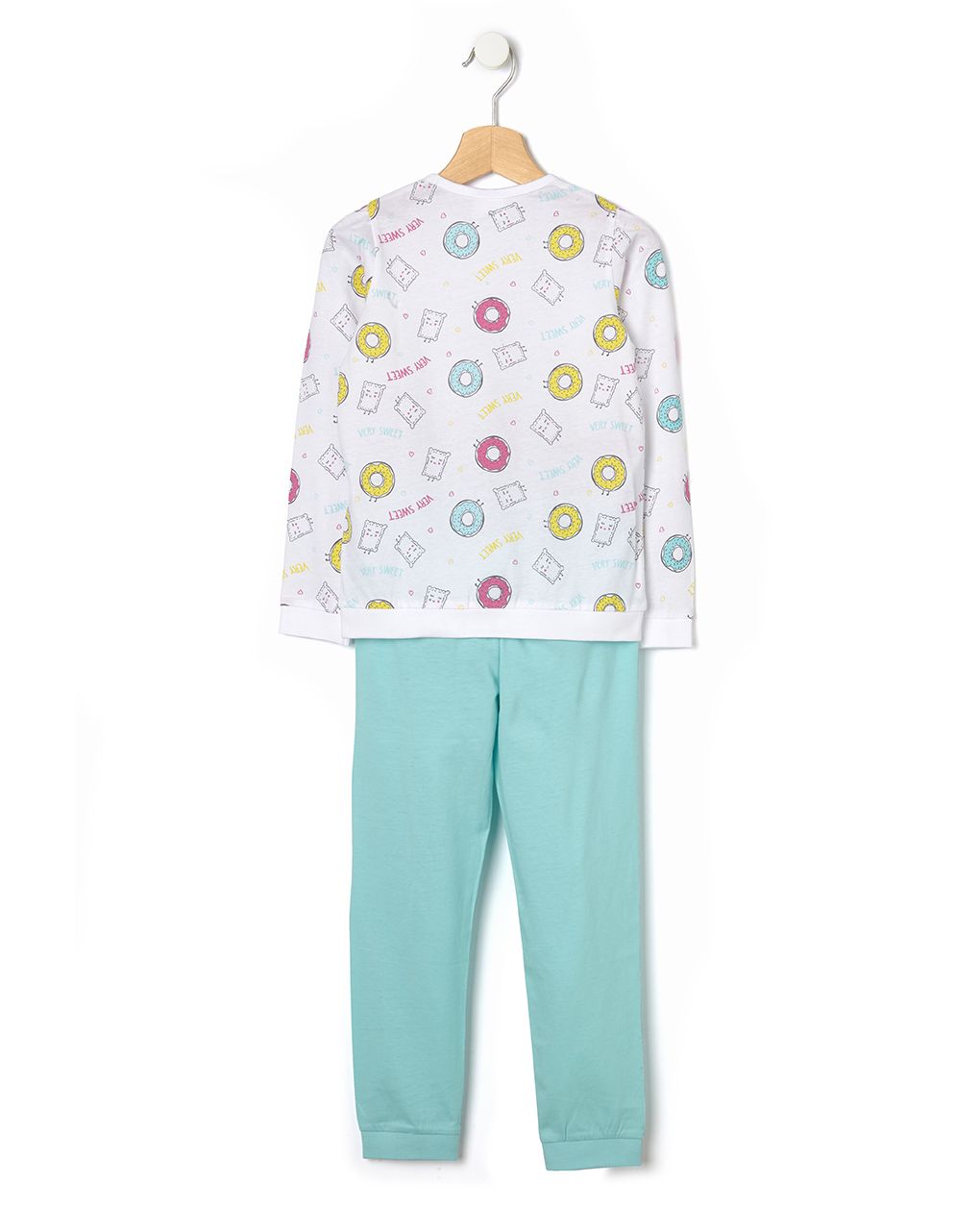 πιτζάμα τιρκουάζ με στάμπα λουκουμάδες για κορίτσι - Prénatal