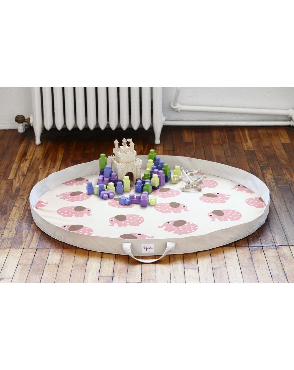 3 sprouts στρώμα παιχνιδιού & τσάντα 2 σε 1 elephant - 3 sprouts