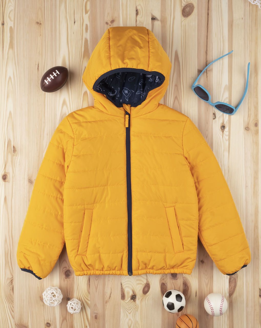 παιδικό μπουφάν αντιανεμικό πορτοκαλί για αγόρι - Prénatal