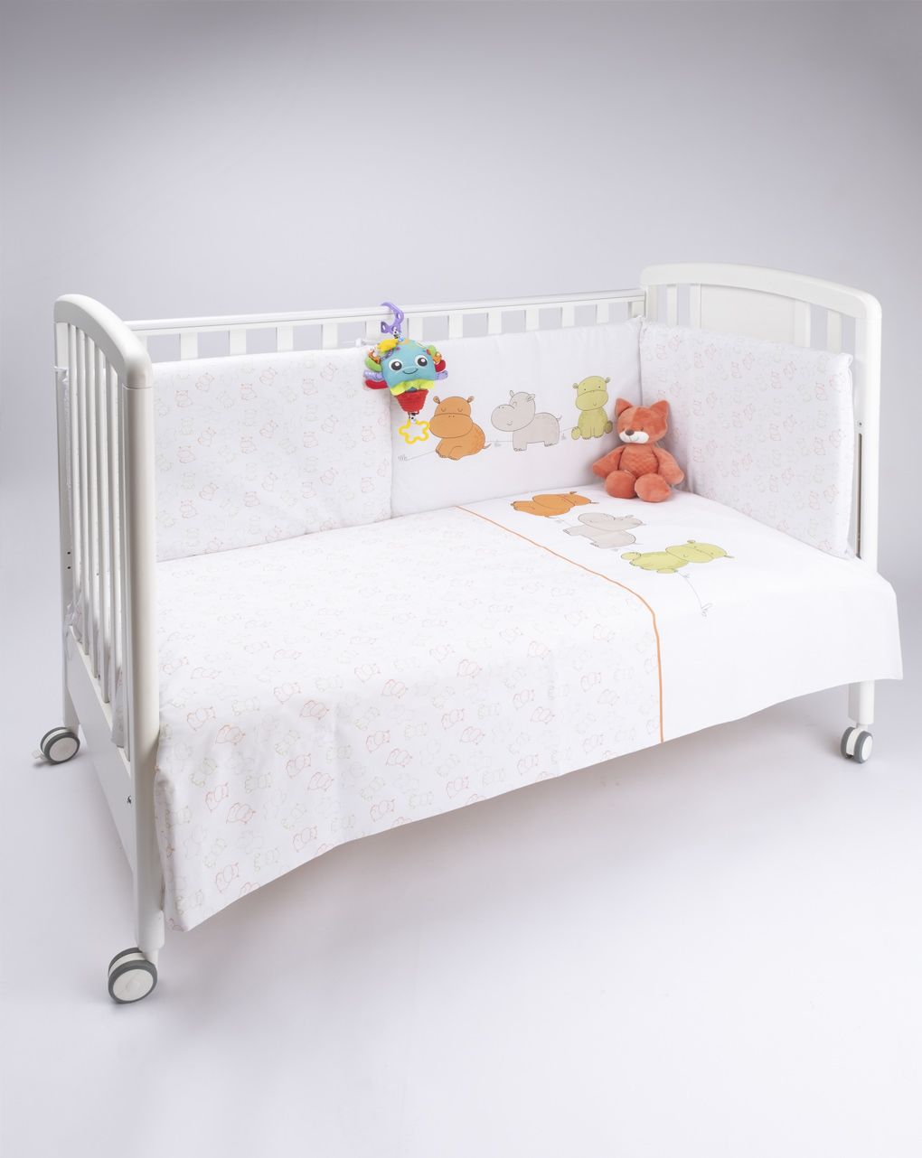 σετ για κρεβάτι 4 τεμ.με ιπποπόταμο