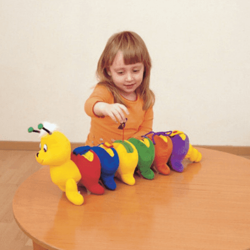 Edushape: πολύχρωμη εκπαιδευτική κάμπια how to dress edu-581001 - A-Play