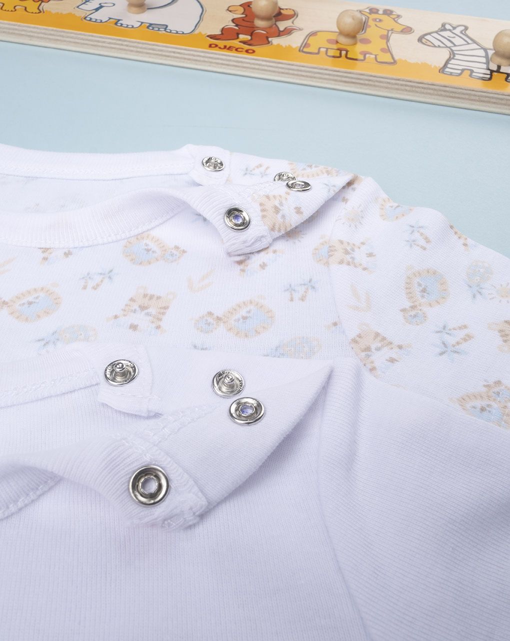 βρεφικά κοντομάνικα κορμάκια με τίγρεις πακέτο x2 τμχ για αγόρι - Prénatal