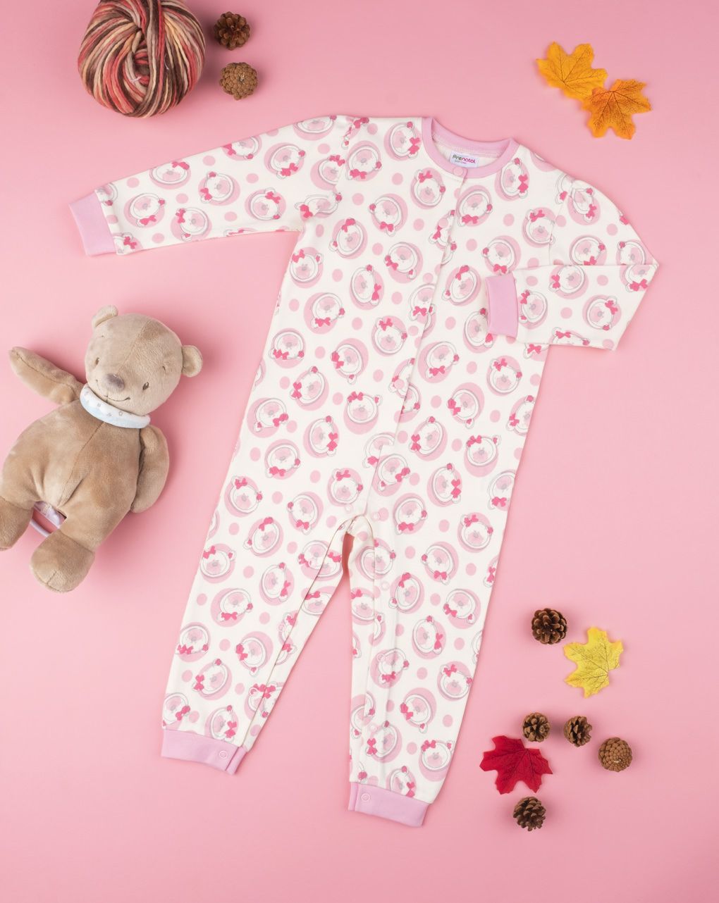 ολόσωμη πιτζάμα βαμβακερή για κορίτσι - Prénatal