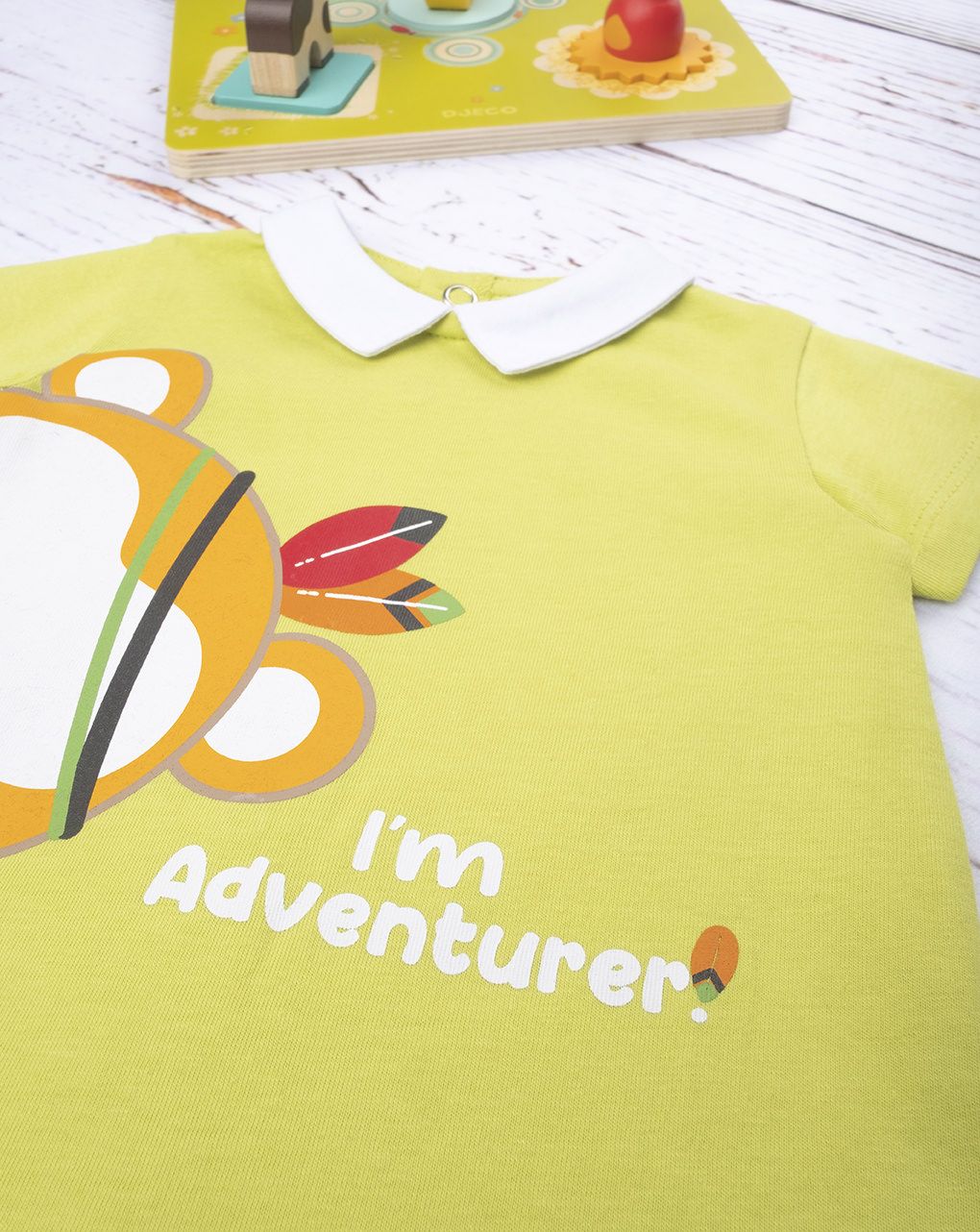 βρεφικό φορμάκι πράσινο με αρκουδάκι για αγόρι - Prénatal