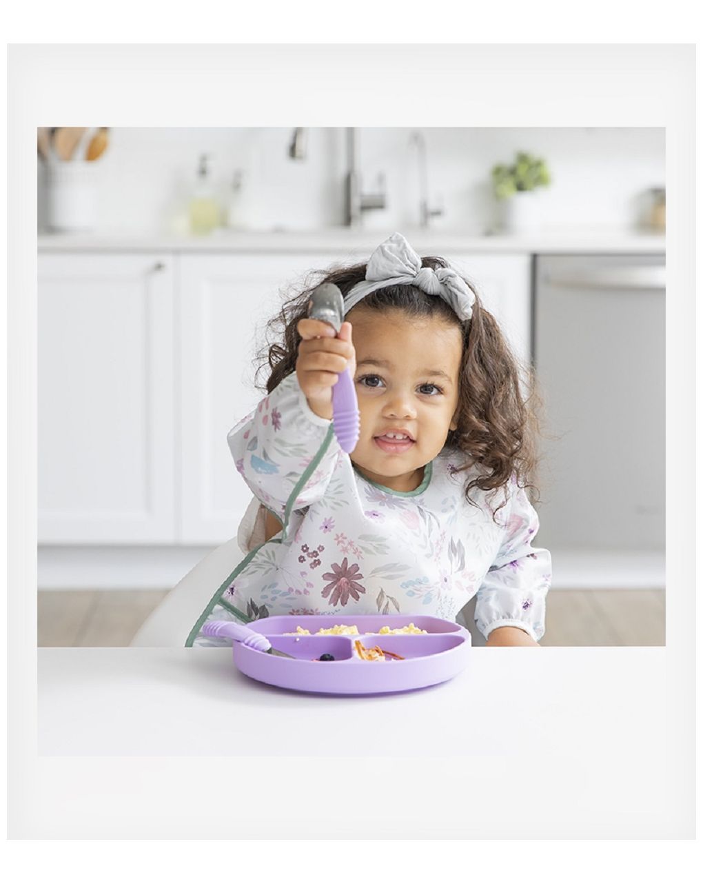 Bumkins σαλιάρα με μανίκια sleeved bib floral - BUMKINS