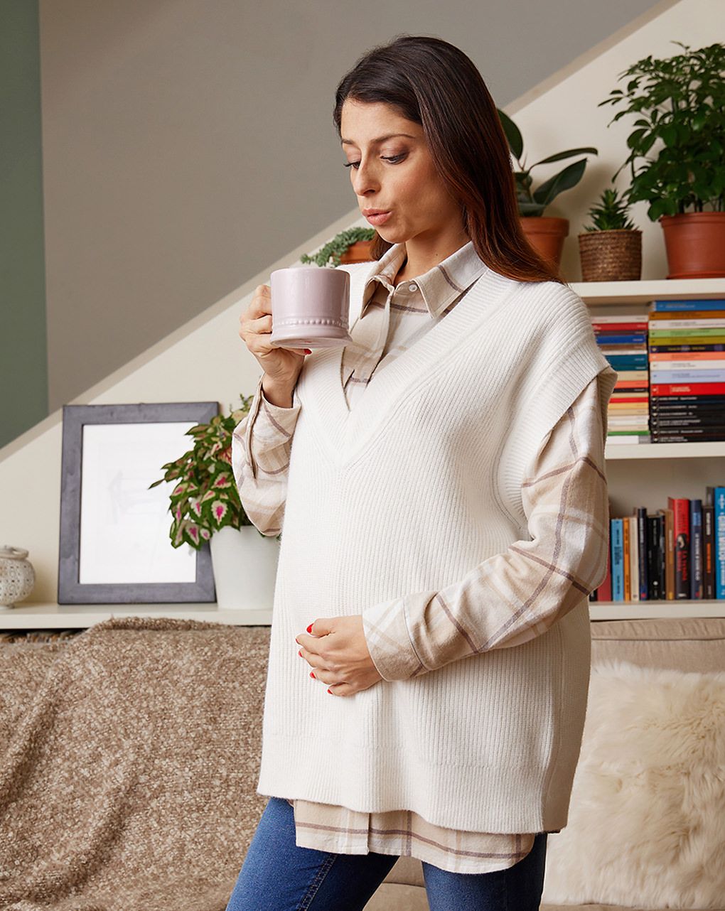 γυναικείο πλεκτό γιλέκο εγκυμοσύνης - Prénatal