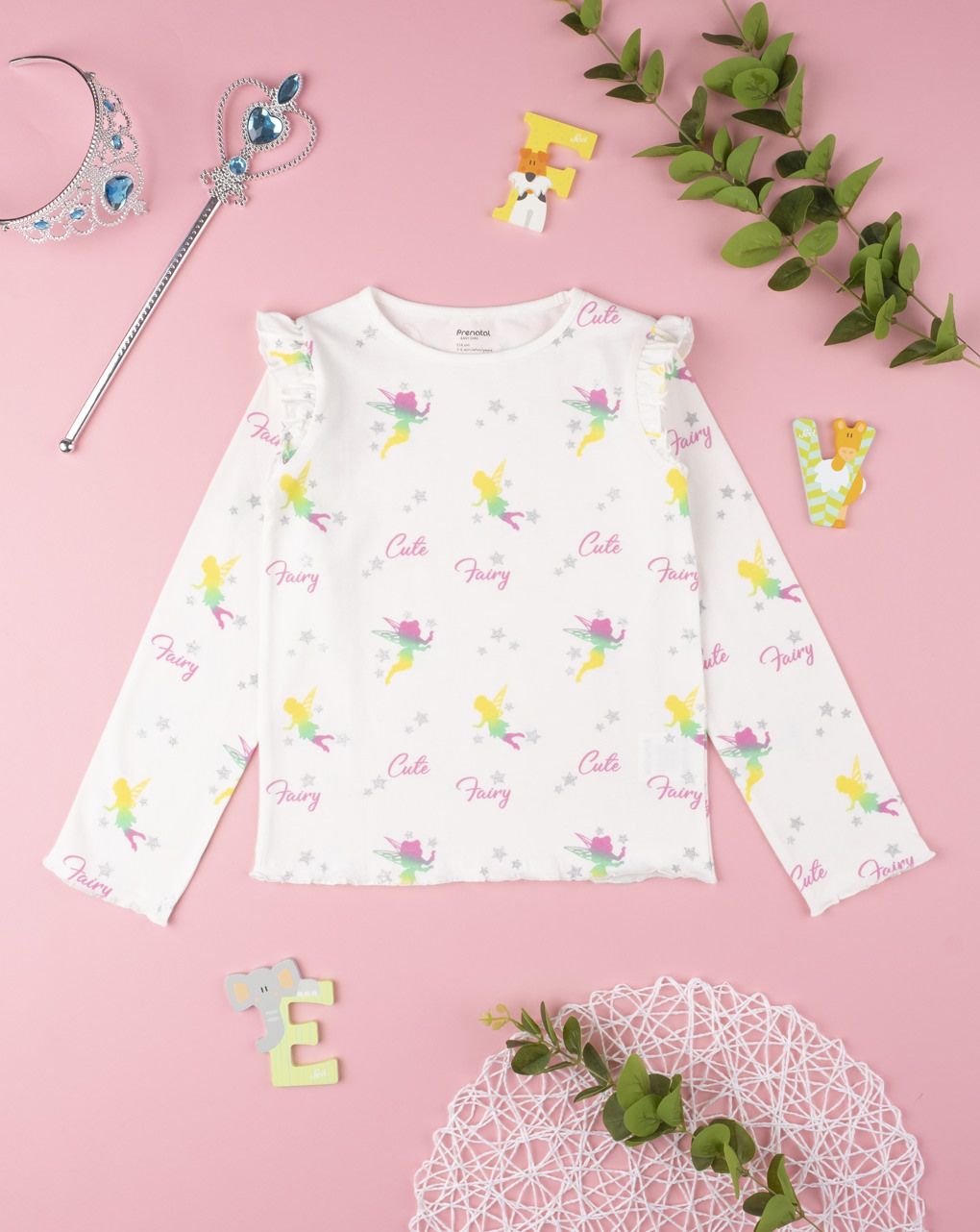 μπλούζα μακρυμάνικη με στάμπες cute fairy για κορίτσι - Prénatal