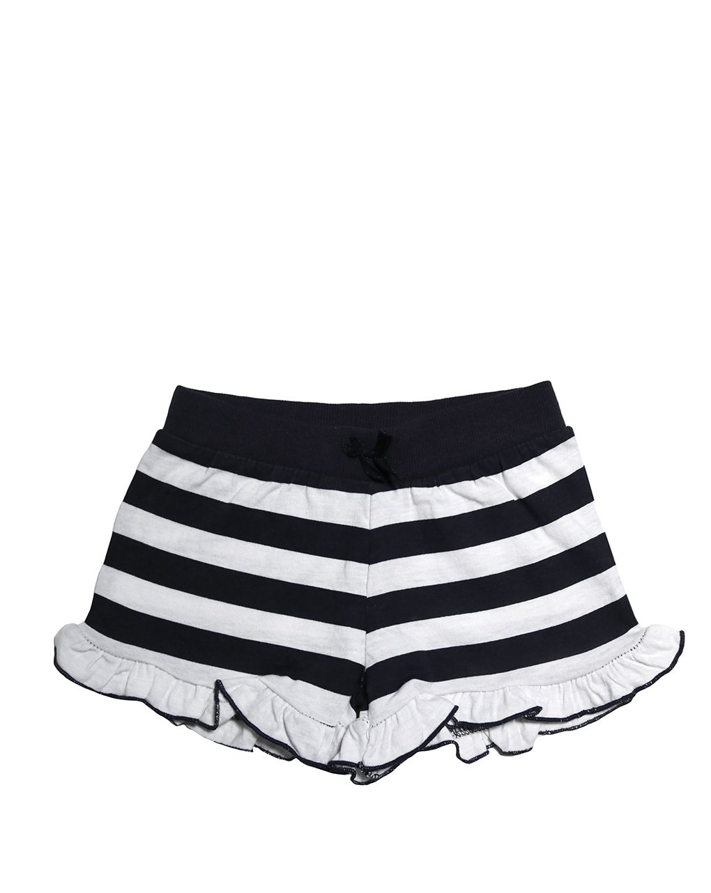 σορτς ριγέ λευκό και μπλε με βολάν για κορίτσι