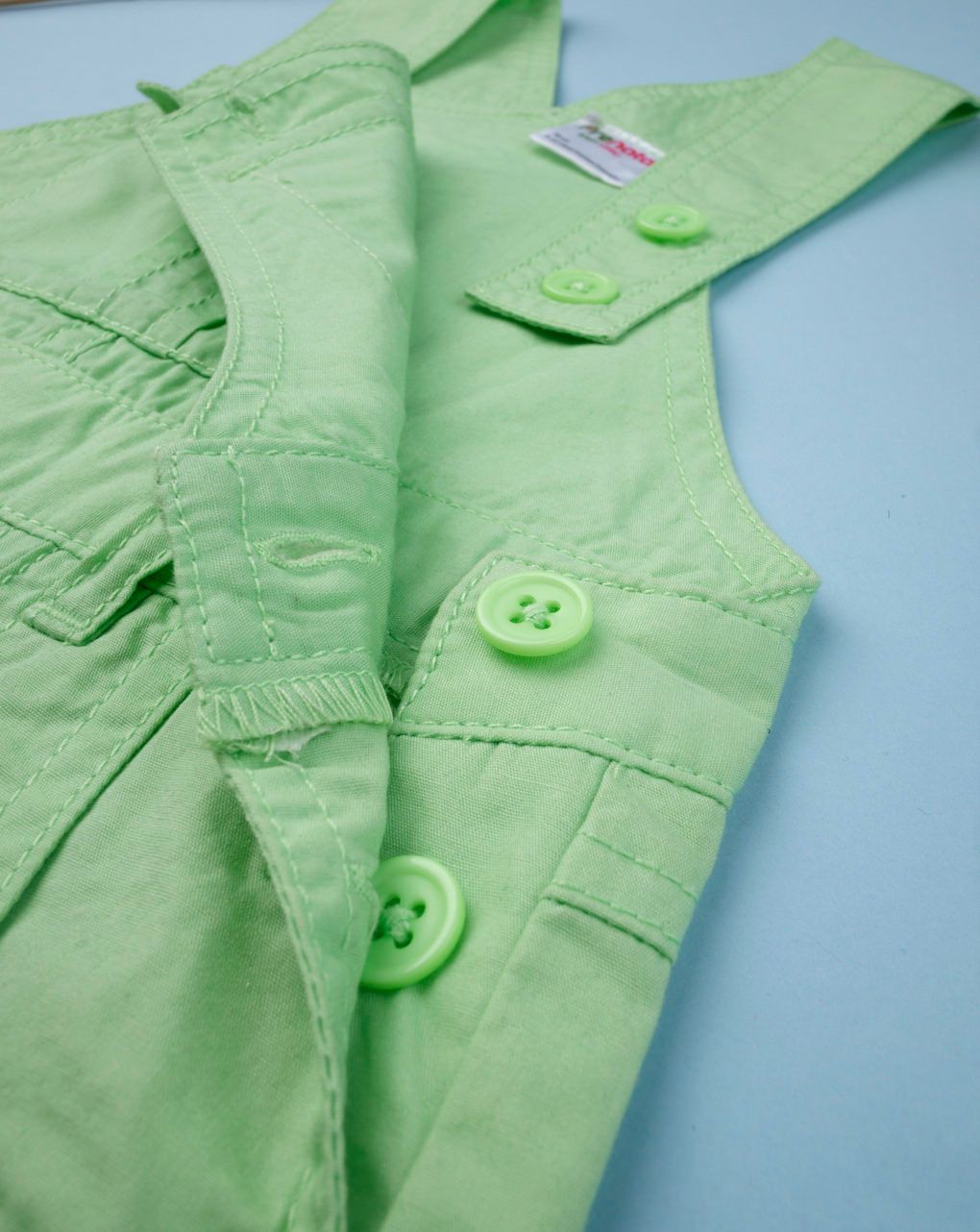 σαλοπέτα σορτς από ποπλίνα πράσινη για αγόρι - Prénatal