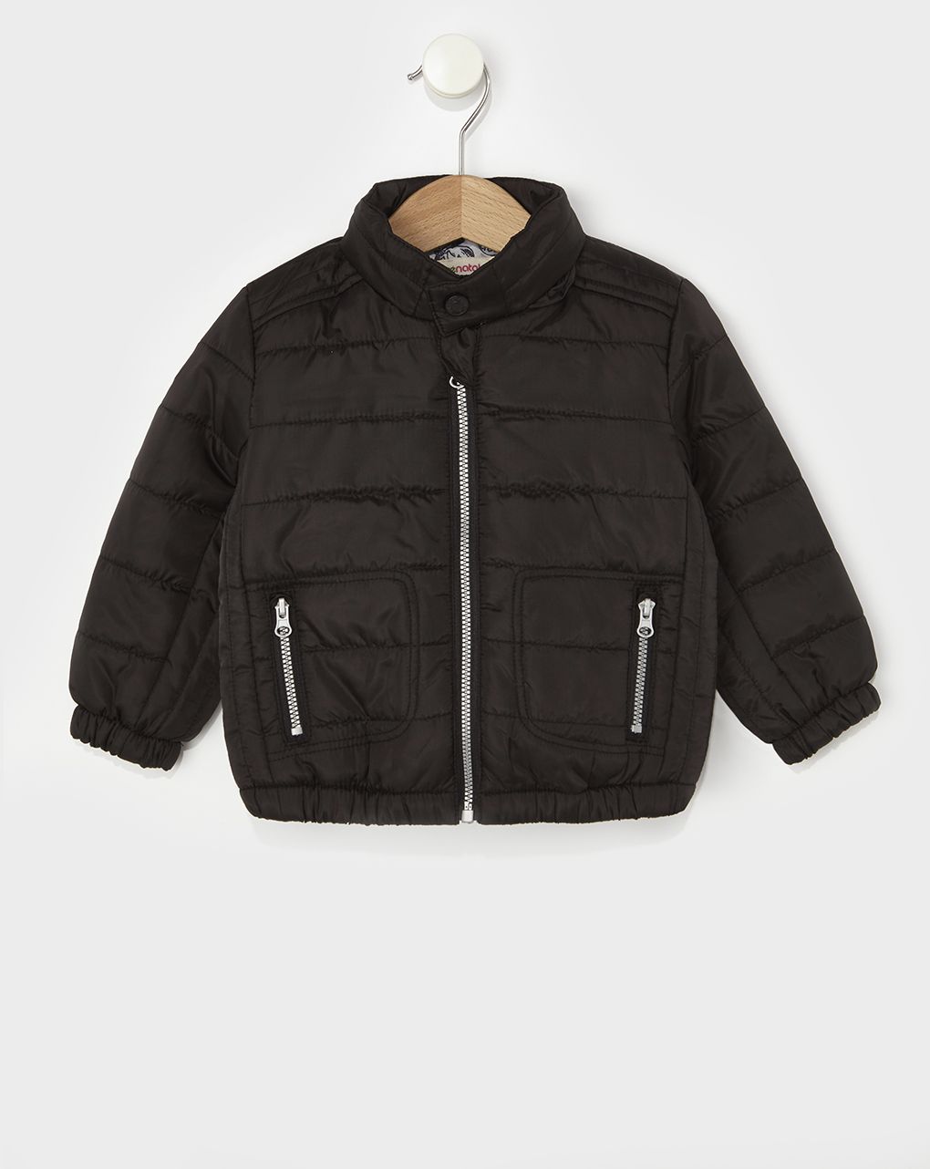 τζάκετ biker αντιανεμικό μαύρο με επένδυση για αγόρι - Prénatal