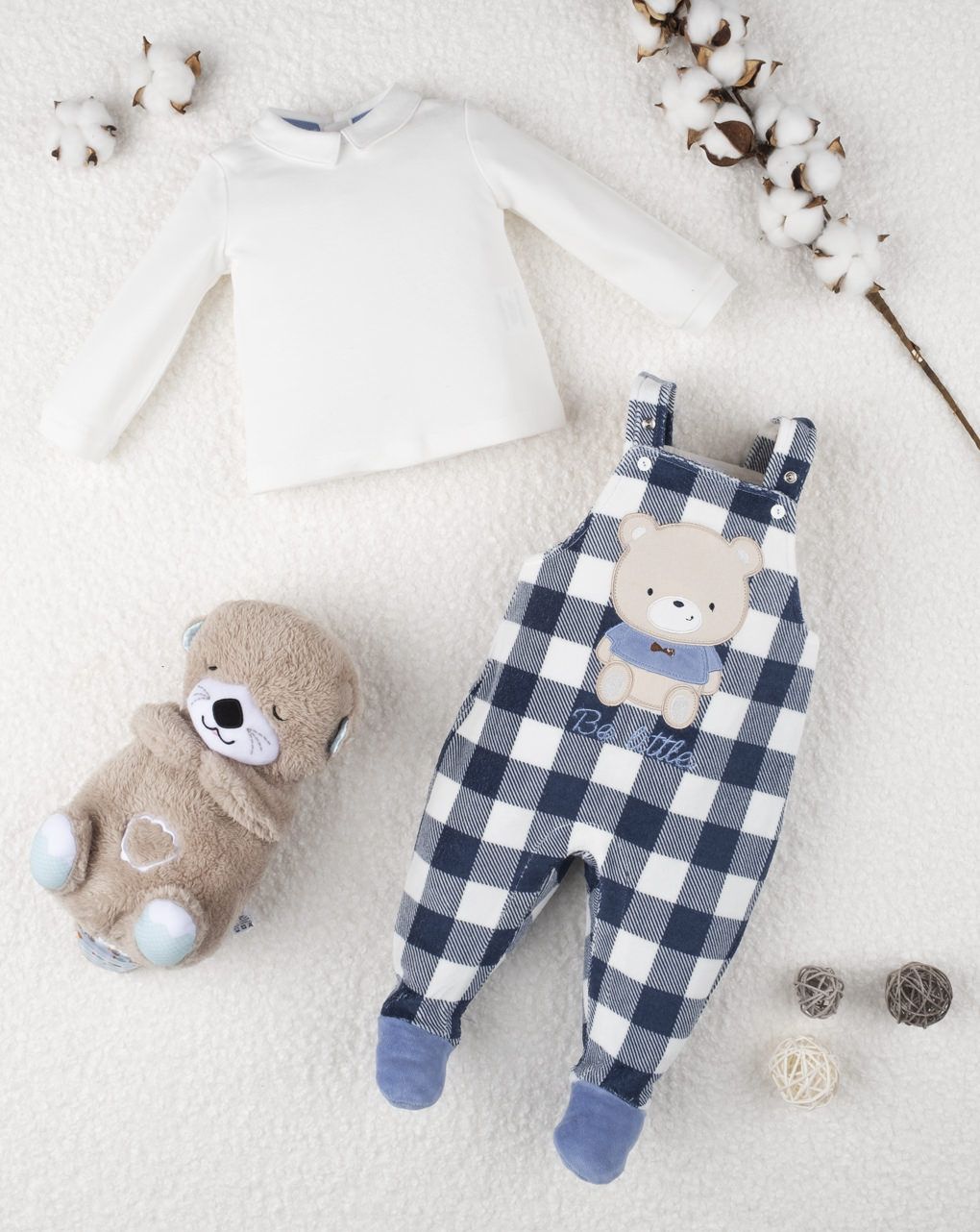 σετ φορμάκι & μπλουζάκι  με αρκουδάκι για αγόρι - Prénatal