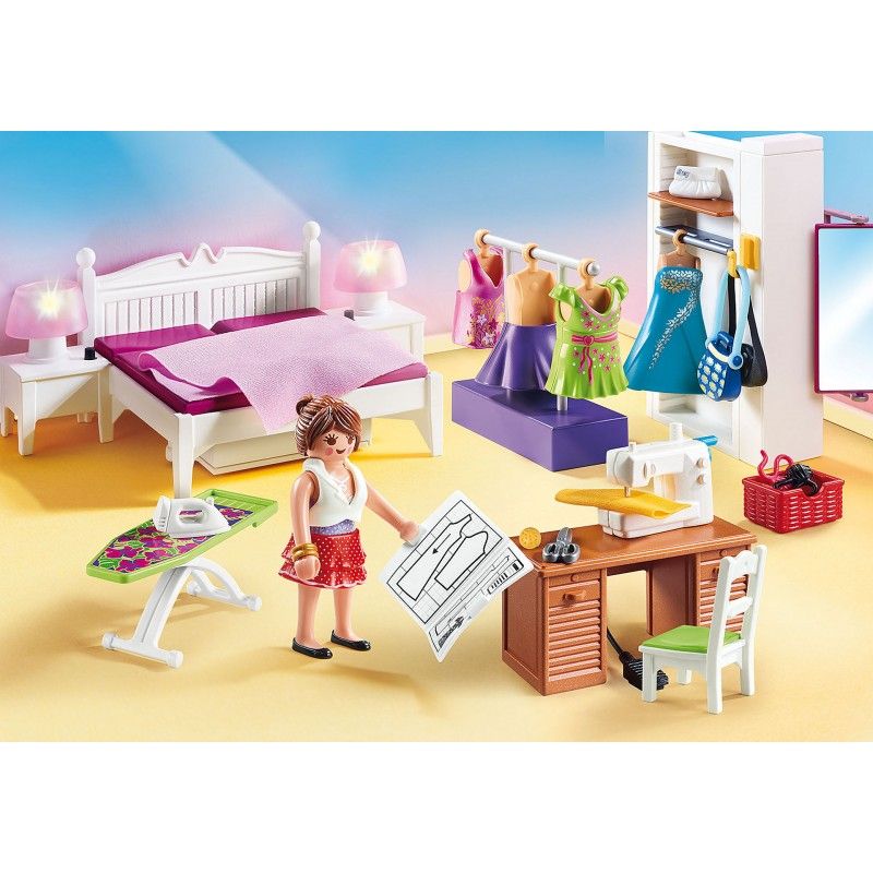 Playmobil υπνοδωμάτιο με ατελιέ ραπτικής 70208 - Playmobil, Playmobil Dollhouse