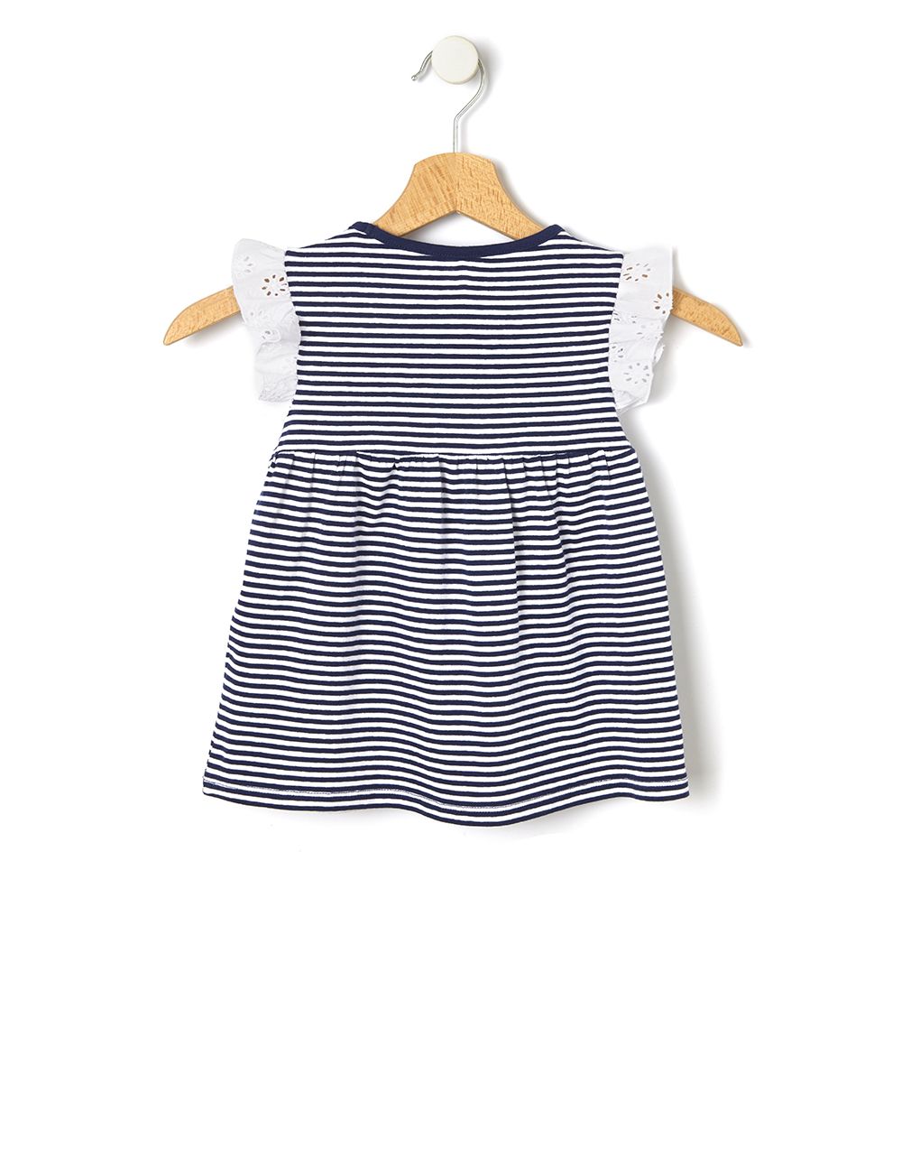 T-shirt ριγέ με λεπτομέρειες sangallo για κορίτσι - Prénatal