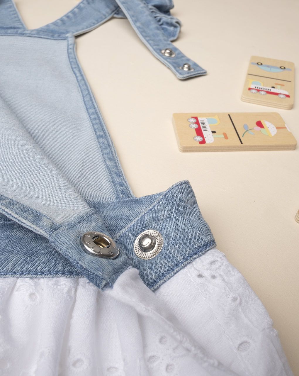 παιδική τζιν σαλοπέτα-φόρεμα για κορίτσι - Prénatal