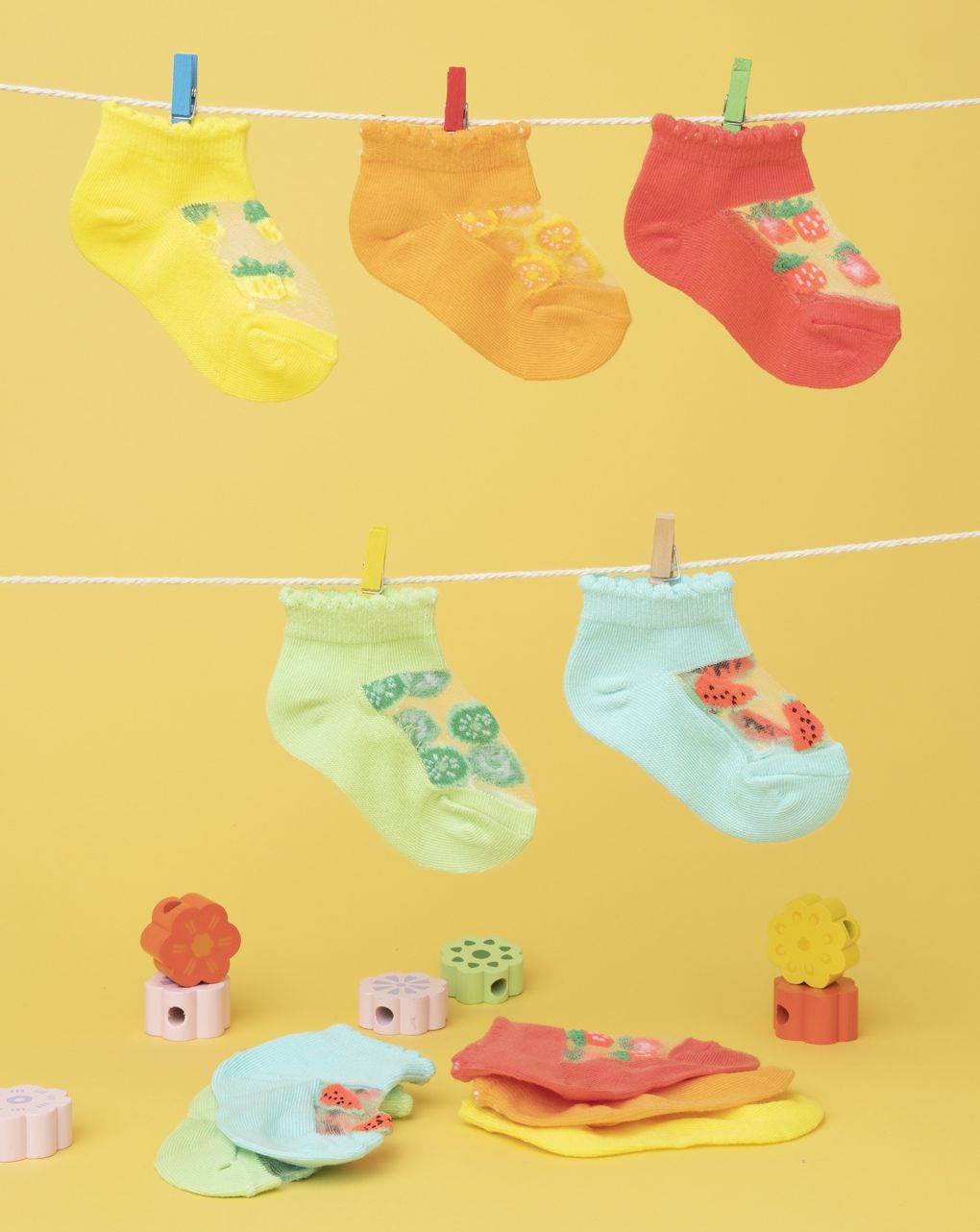 βρεφικά καλτσάκια πακέτο x5 για κορίτσι - Prénatal