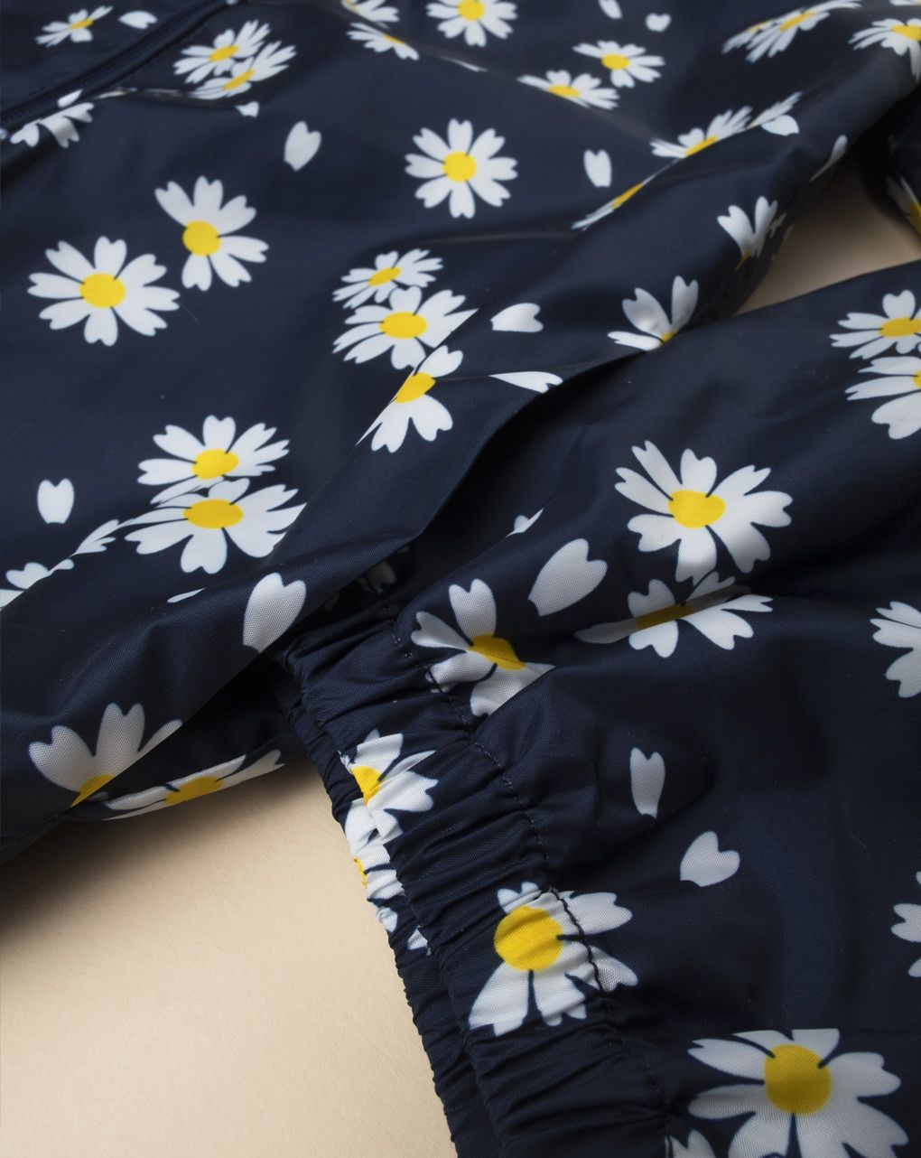 παιδικό μπουφάν αντιανεμικό μπλε με μαργαρίτες για κορίτσι - Prénatal