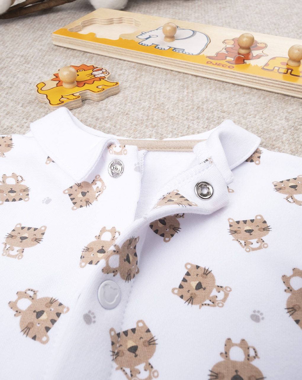 βρεφικό φορμάκι με στάμπες τίγρεις για αγόρι - Prénatal