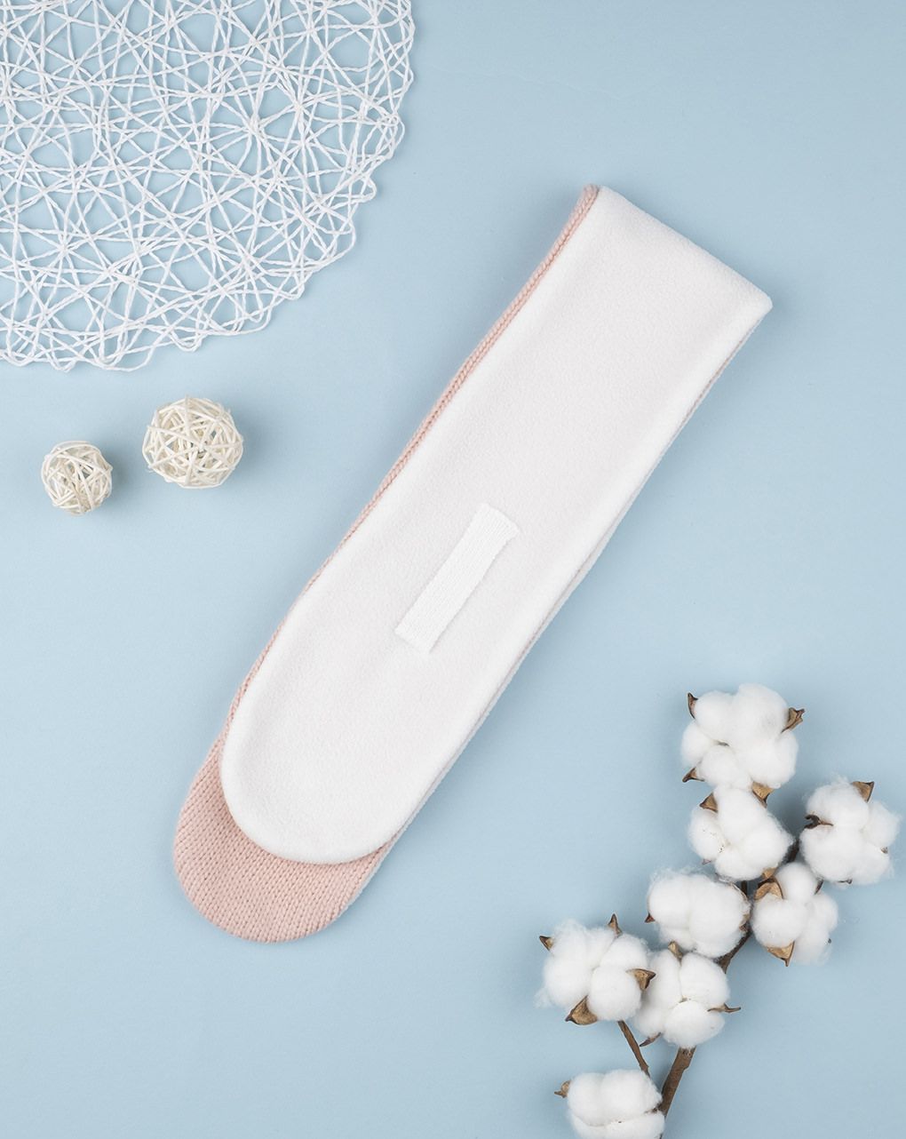 πλεκτό κασκόλ ροζ λαγουδάκι για κορίτσι one size - Prénatal