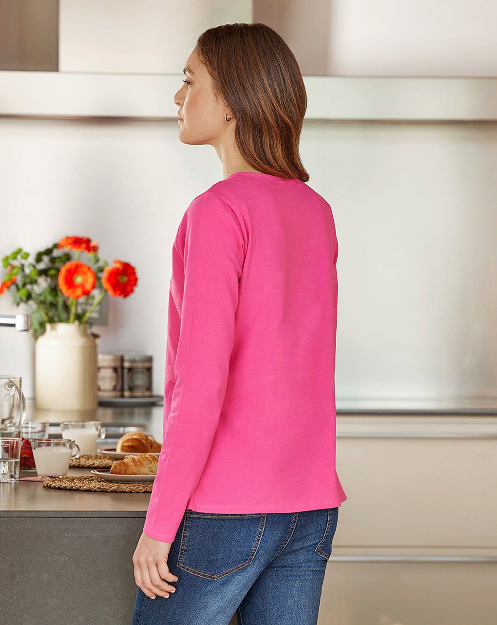 γυναικεία μπλούζα εγκυμοσύνης / θηλασμού φούξια - Prénatal