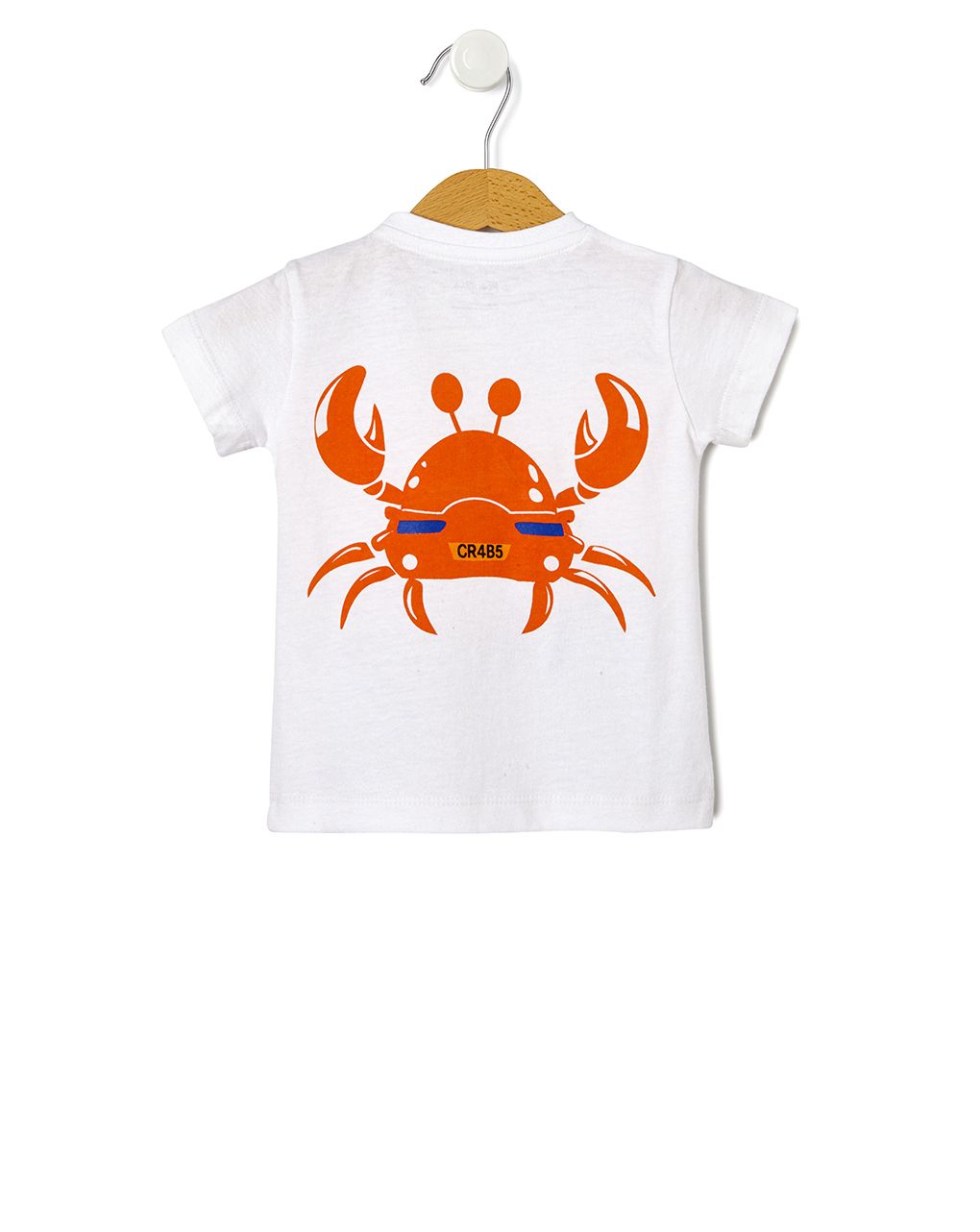 T-shirt λευκό με καβούρι για αγόρι - Prénatal