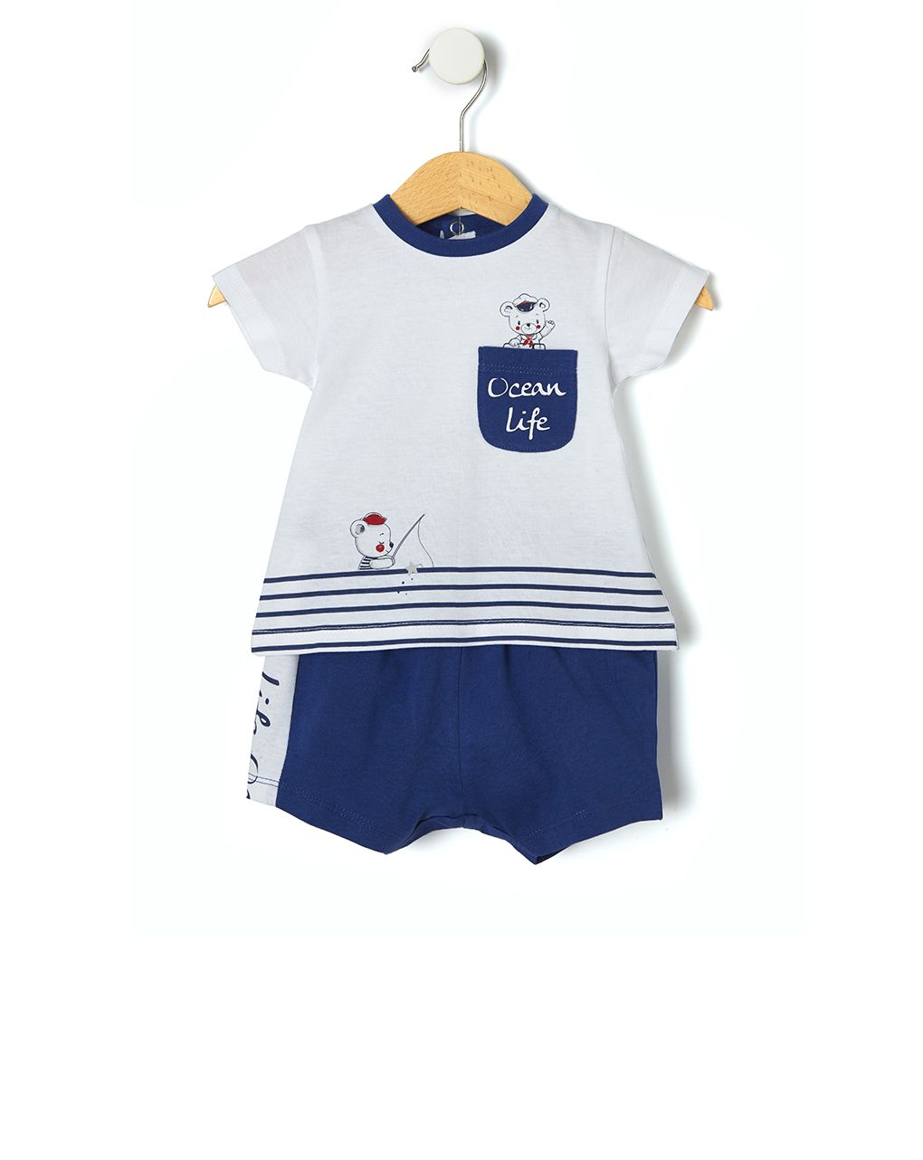 σετ t-shirt και σορτς με αρκουδάκια για αγόρι