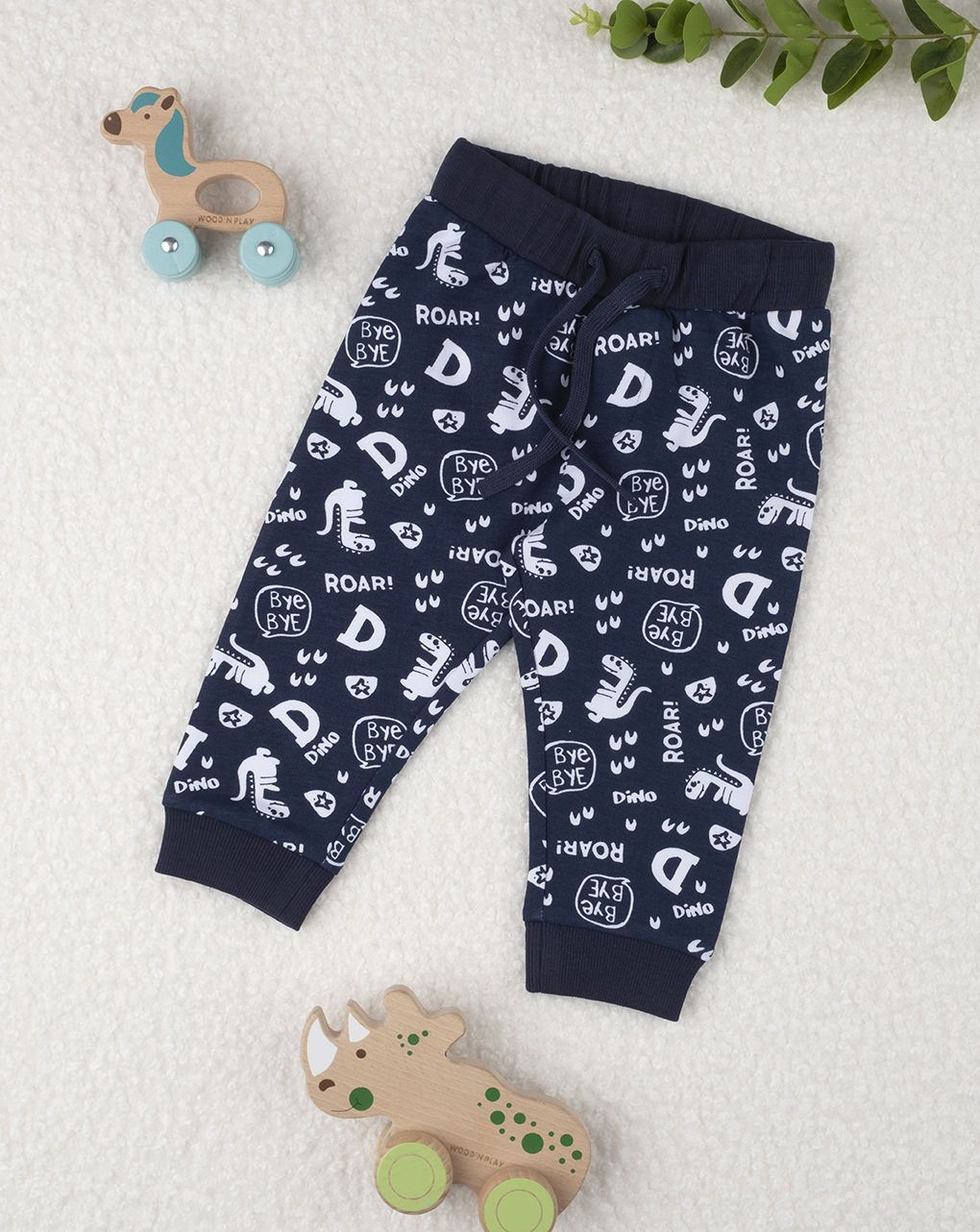 παντελόνι φόρμας μπλε με δεινόσαυρους για αγόρι - Prénatal