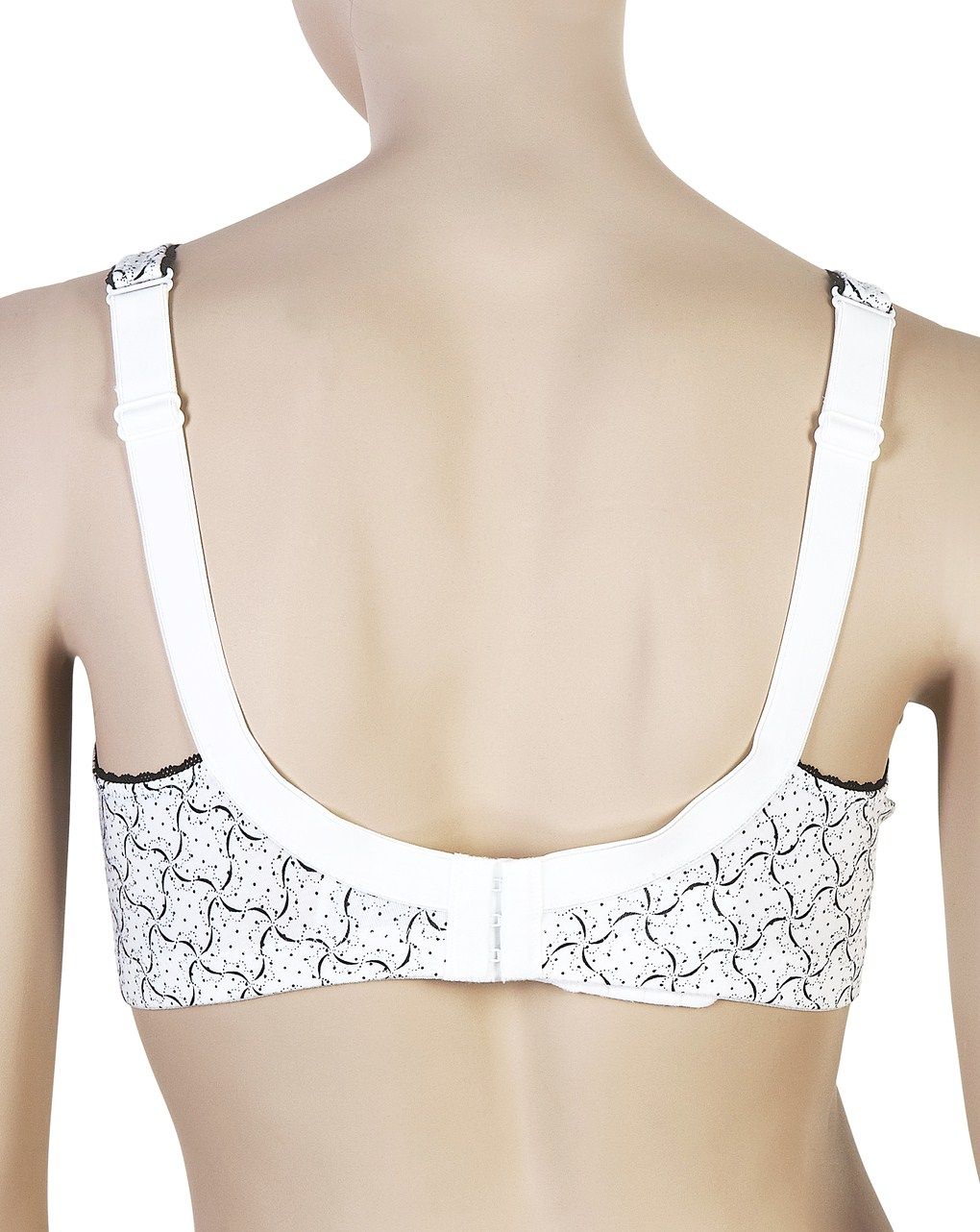 σουτιέν θηλασμού βαμβακερό λευκό-μαύρο cup c - Prénatal