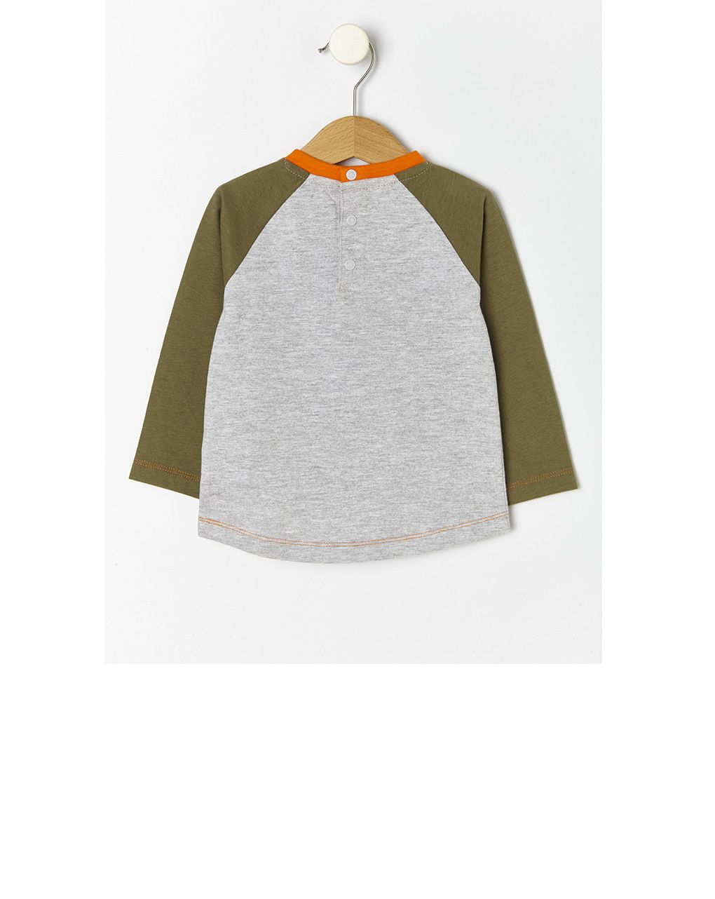 μπλούζα δίχρωμη με στάμπα δεινόσαυρο για αγόρι - Prénatal