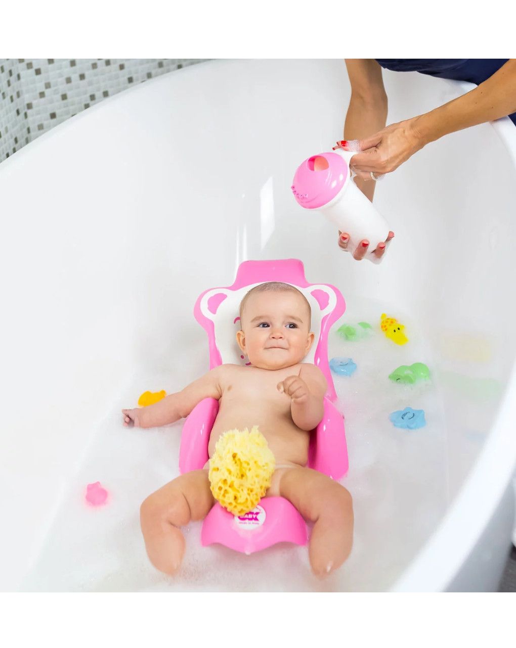 Ok baby κάθισμα μπάνιου buddy ροζ - Okbaby
