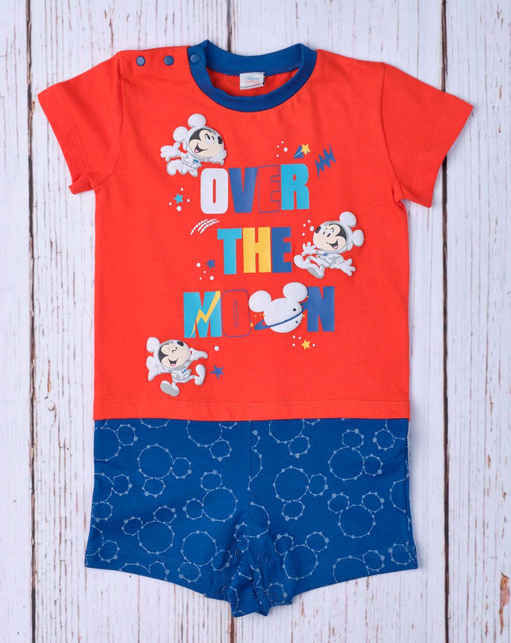 πιτζάμα ολόσωμη jersey με mickey mouse για αγόρι