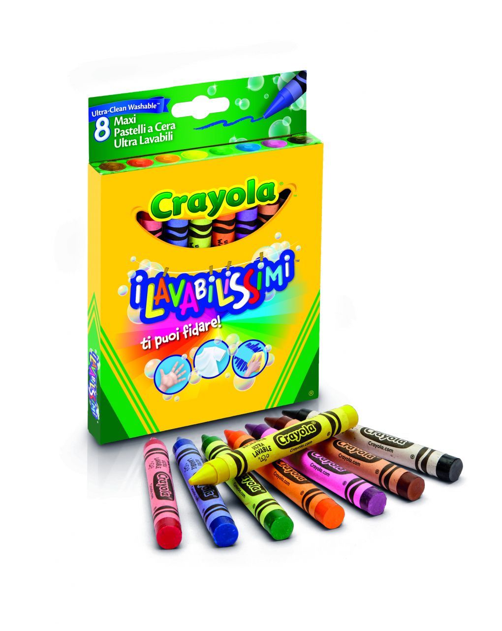 Crayola - 8 maxi κηρομπογιές πλενόμενες